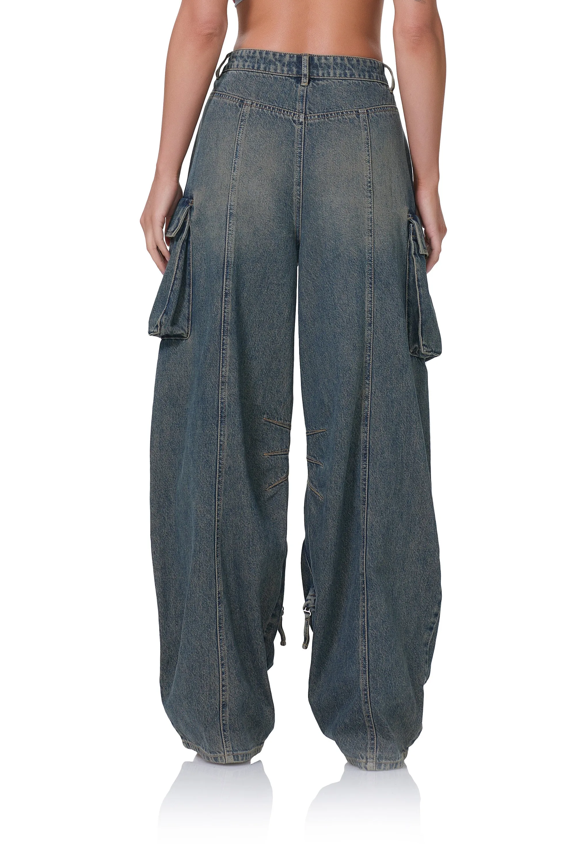 Parker Baggy Cargo Pant - Tinted Grunge Wash