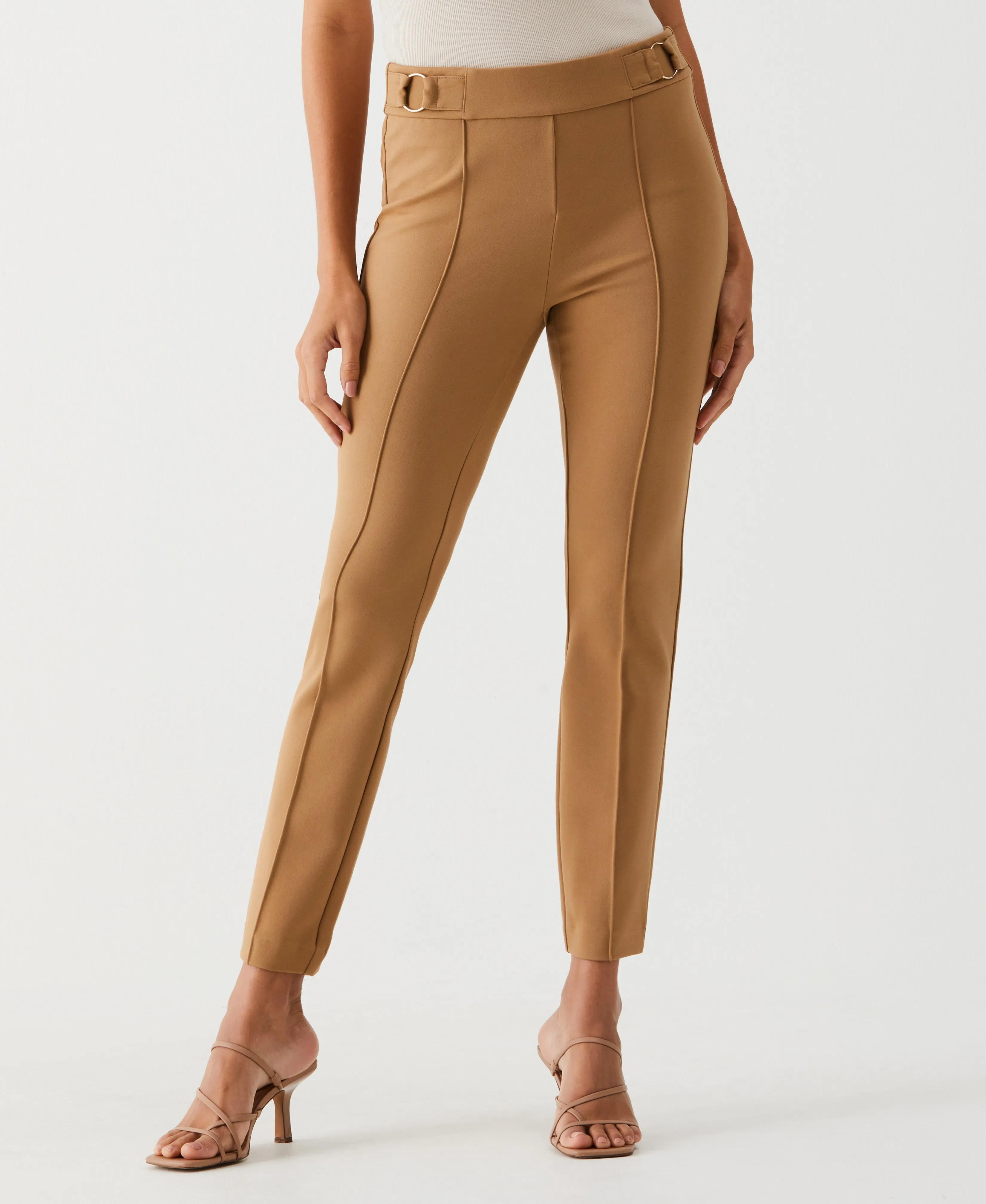 Petite Slim Leg Ankle Pant with Hardware