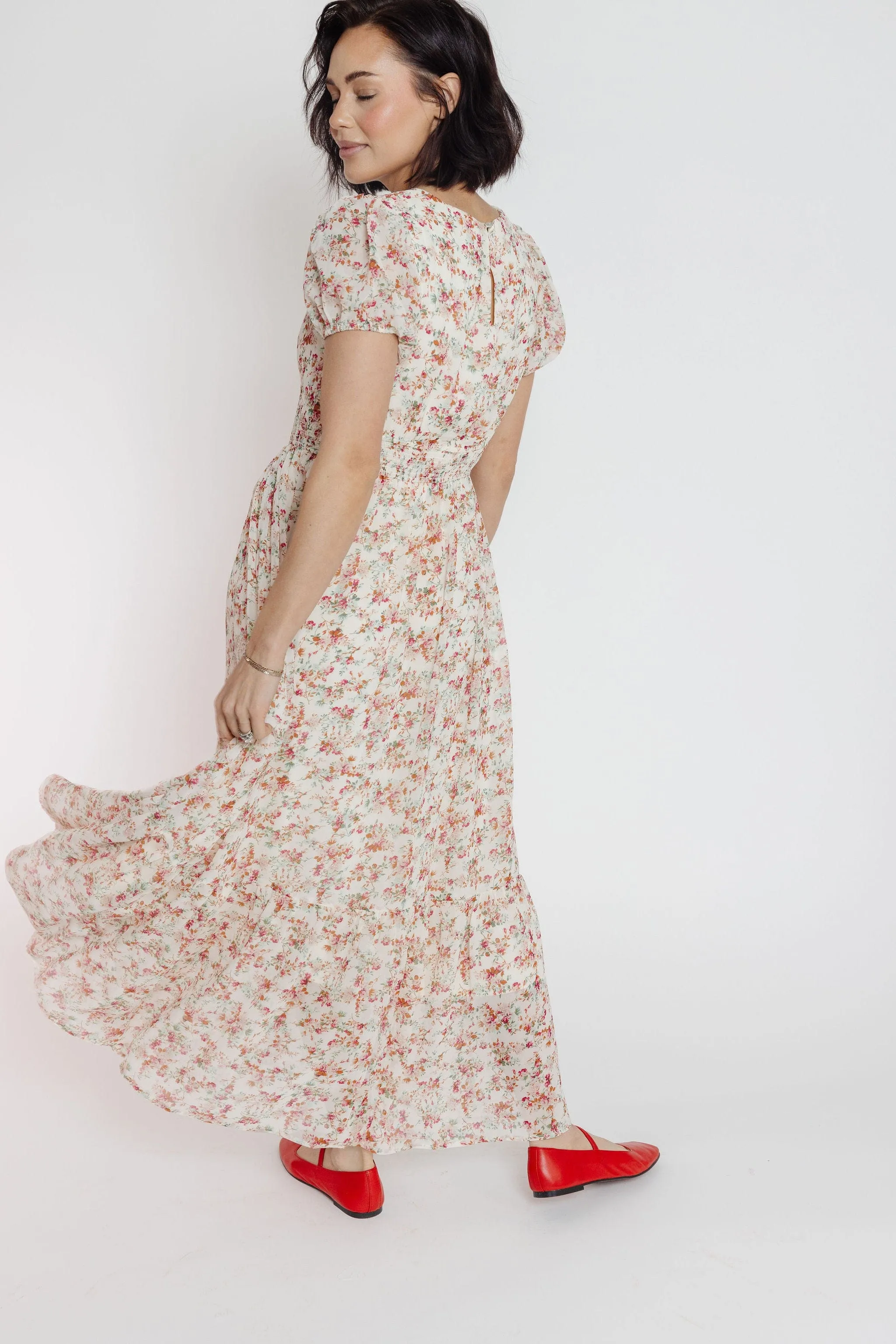 Picadilly Dress in Creme Floral