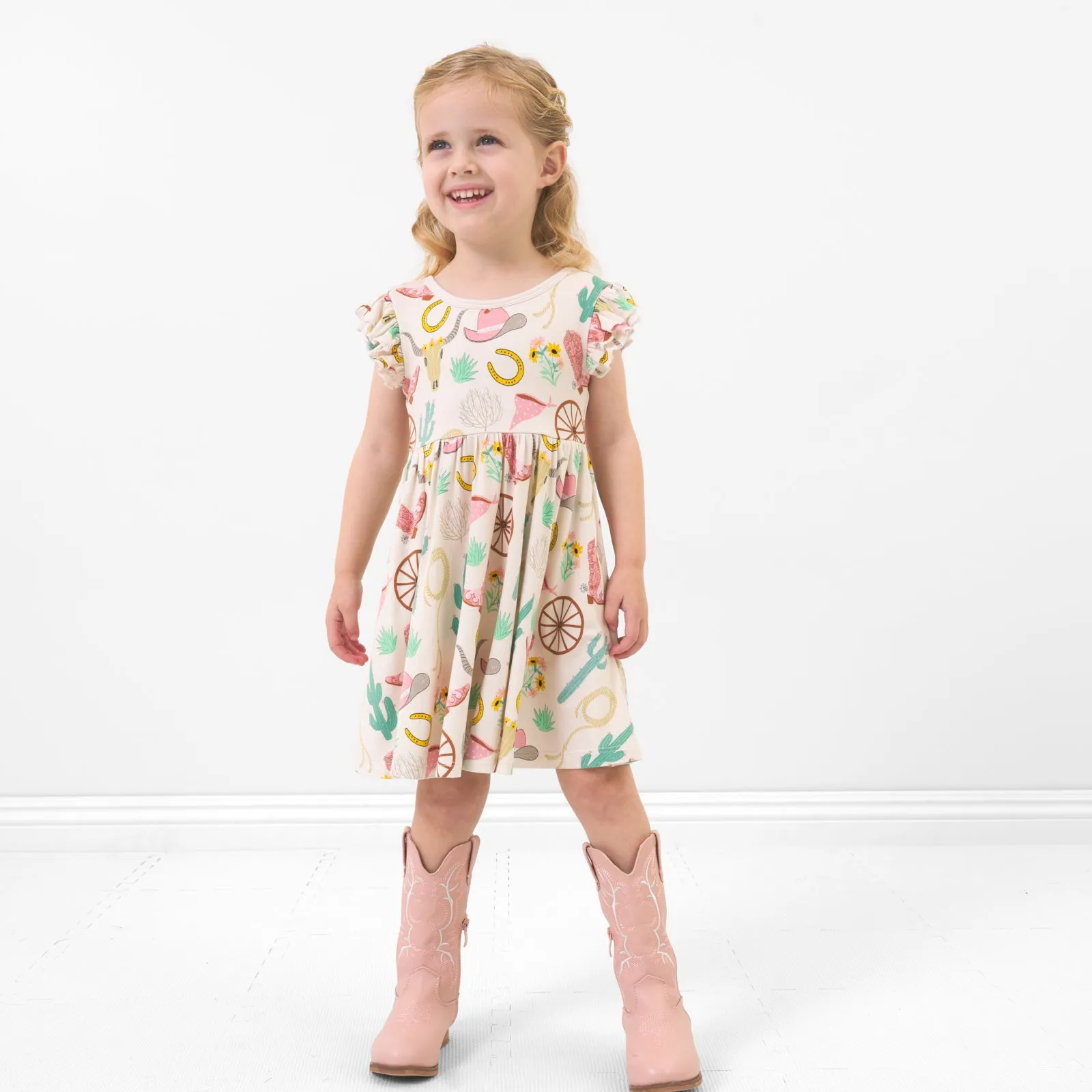 Pink Ready to Rodeo Twirl Dress