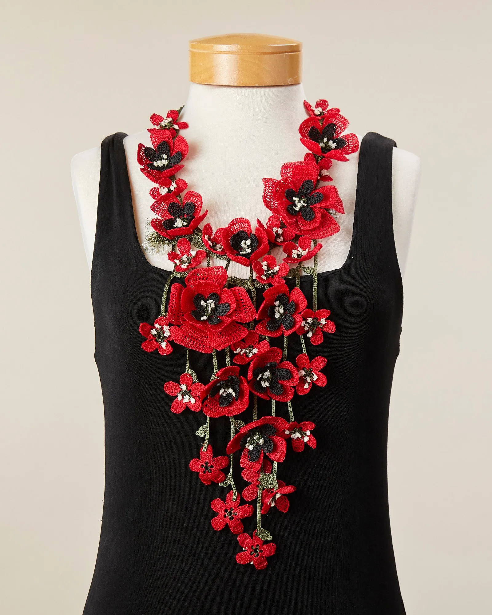 Poppy Necklace - Red