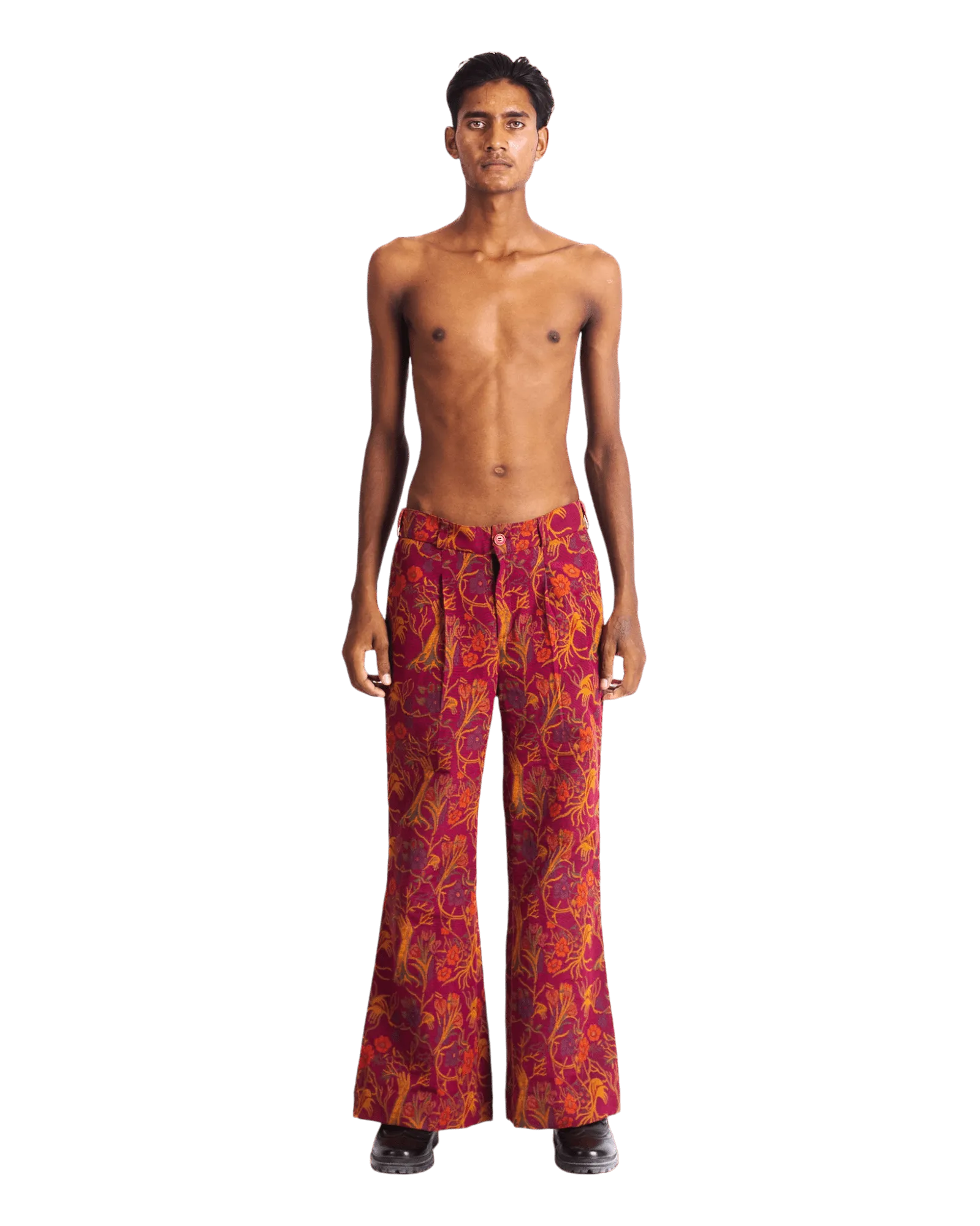 "CLIFFORD" JACQUARD WOVEN TROUSERS