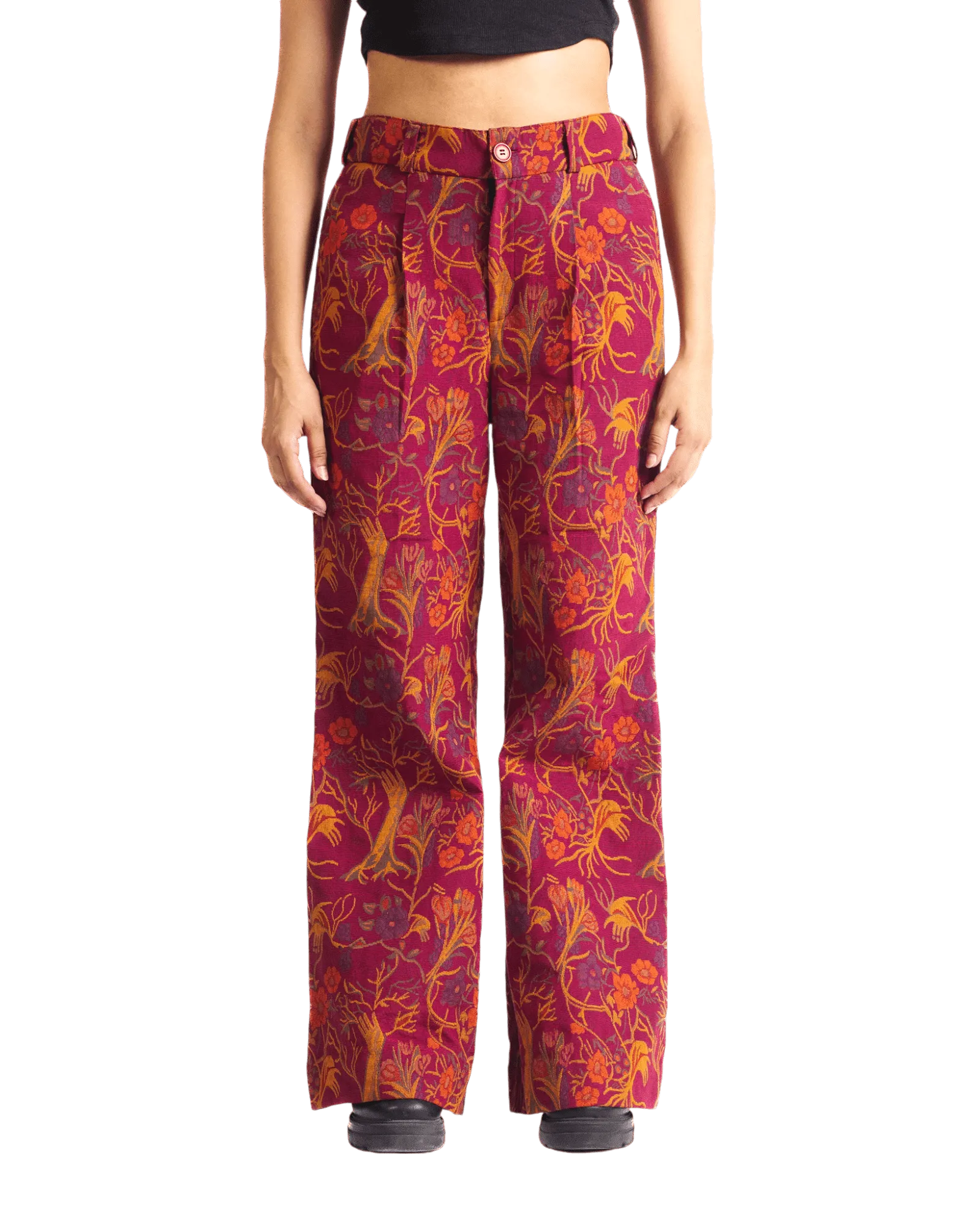 "CLIFFORD" JACQUARD WOVEN TROUSERS