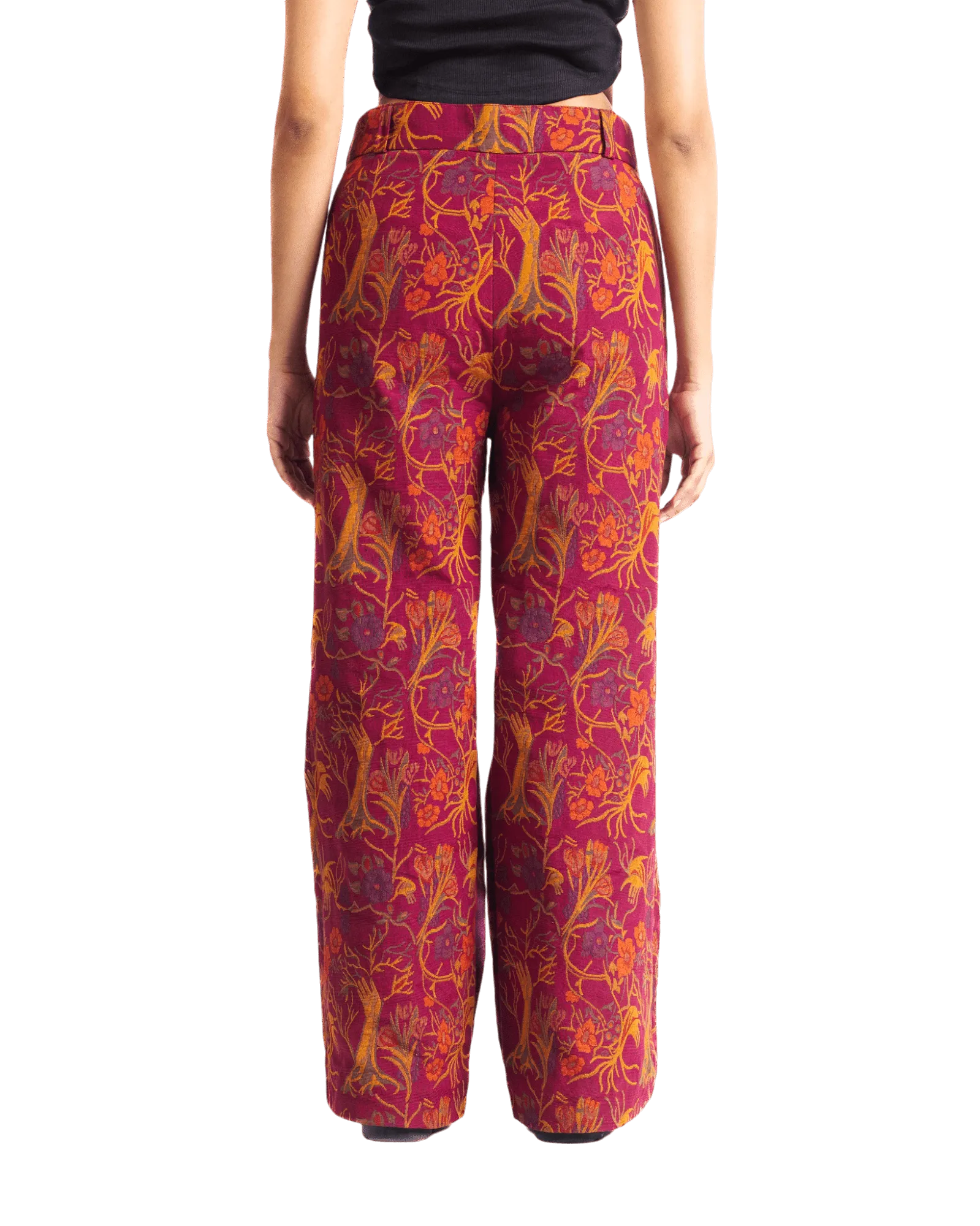 "CLIFFORD" JACQUARD WOVEN TROUSERS