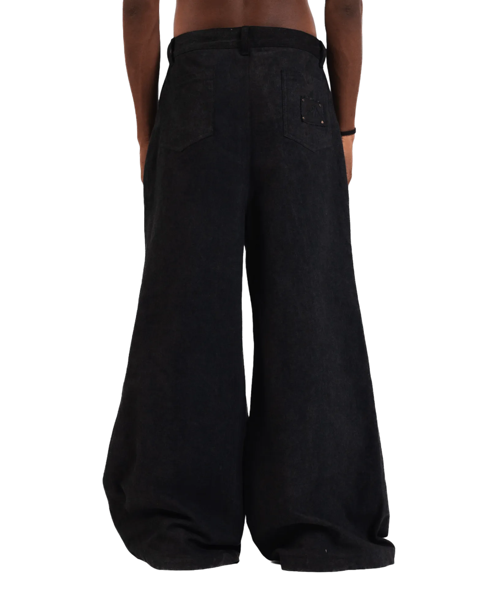 "Eclipse Elegance" Wide Flared Denim Trousers