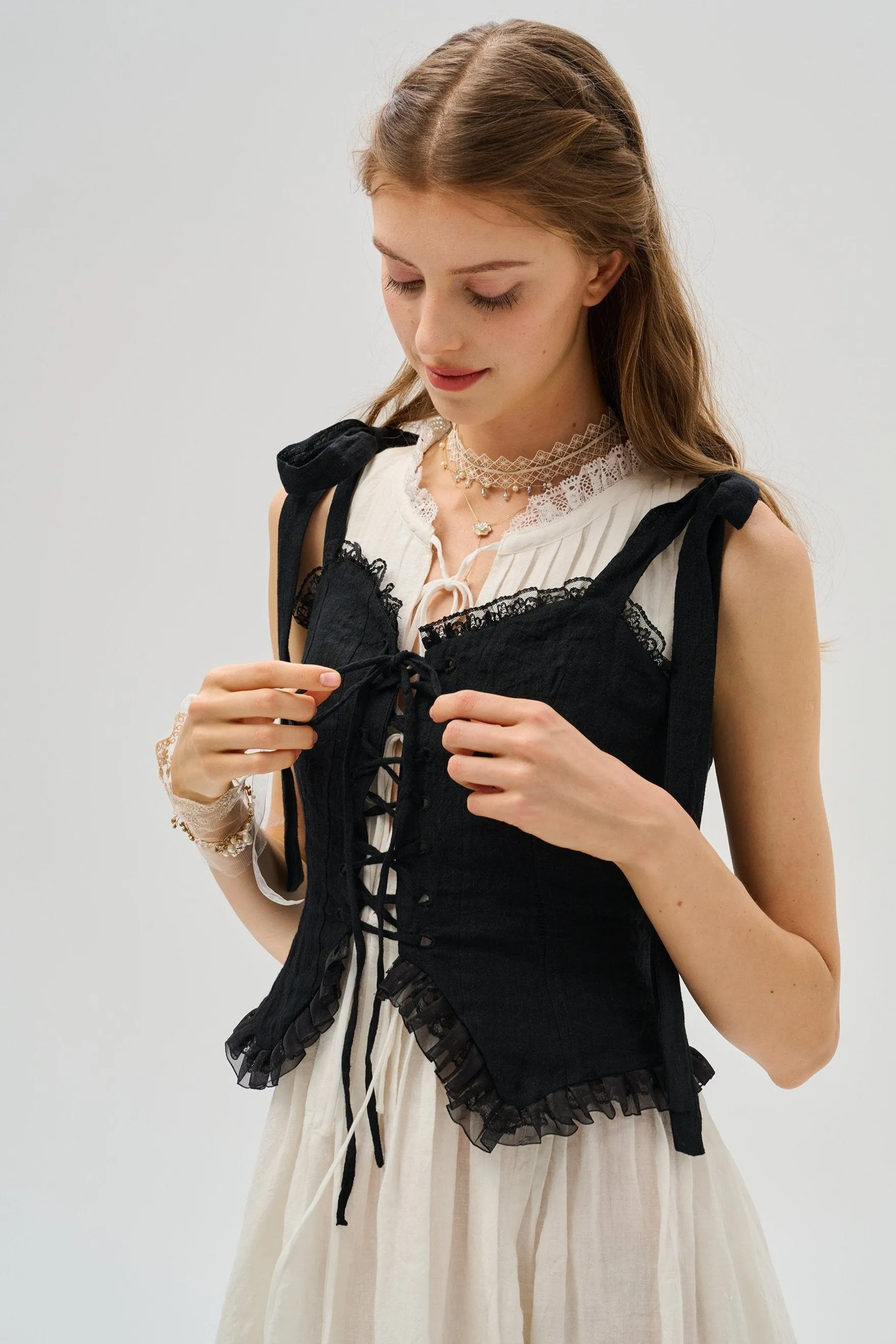 Rosemary 15 | Luxury Lace Linen Corset