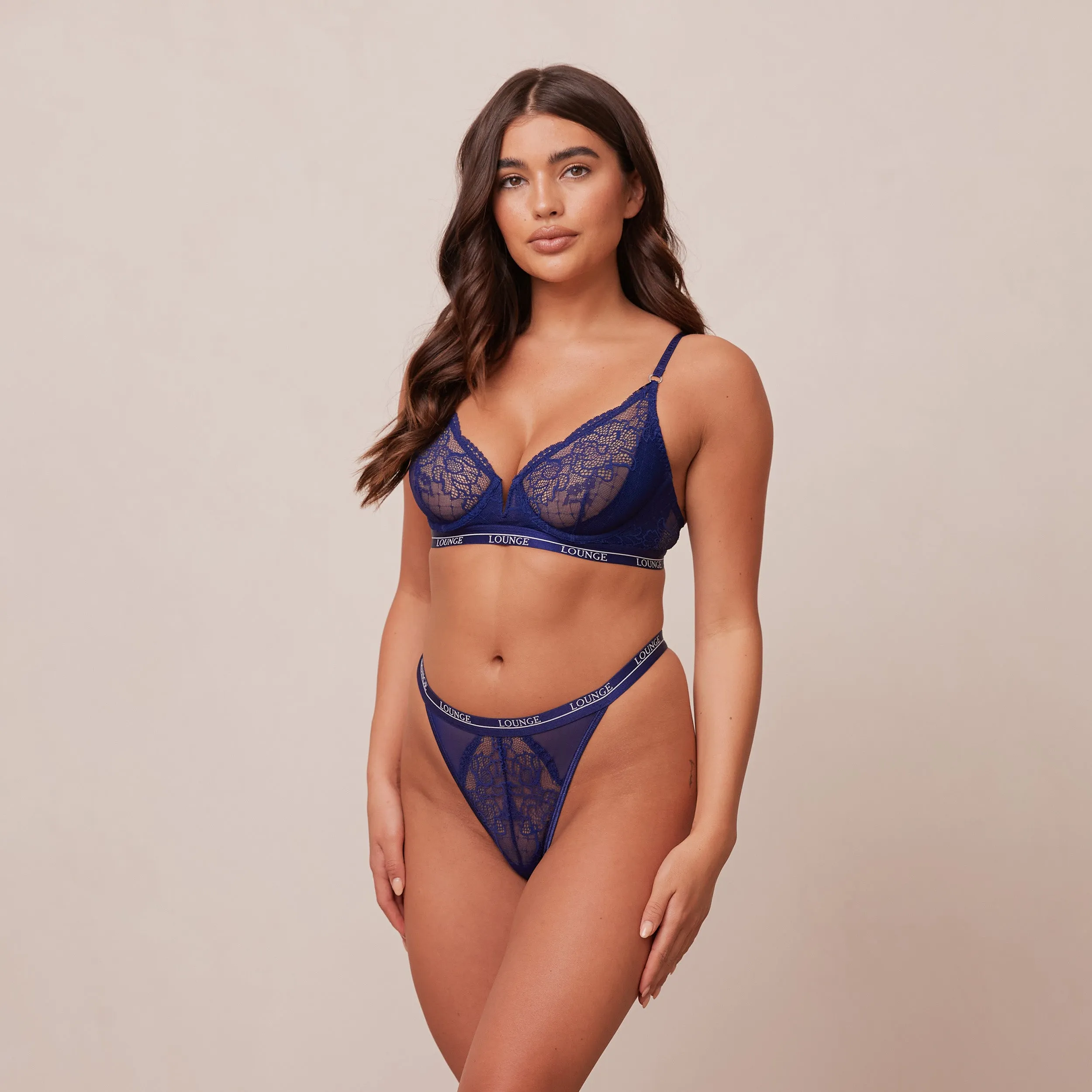 Royal Balcony Bra  - Navy