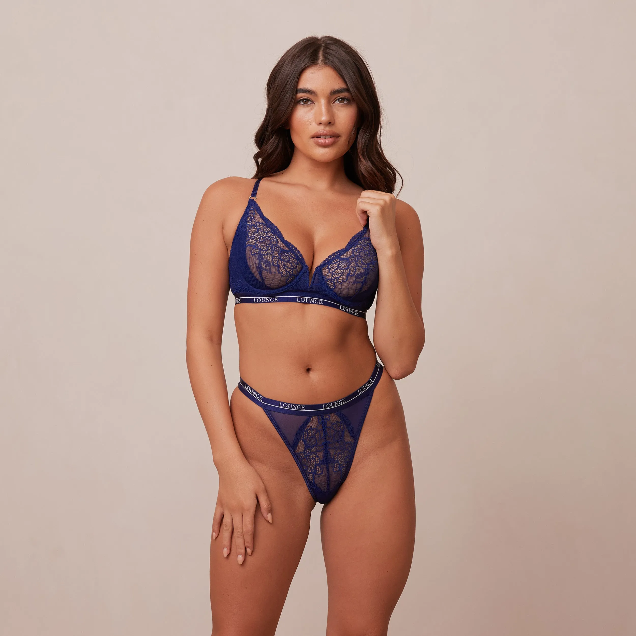 Royal Balcony Bra  - Navy