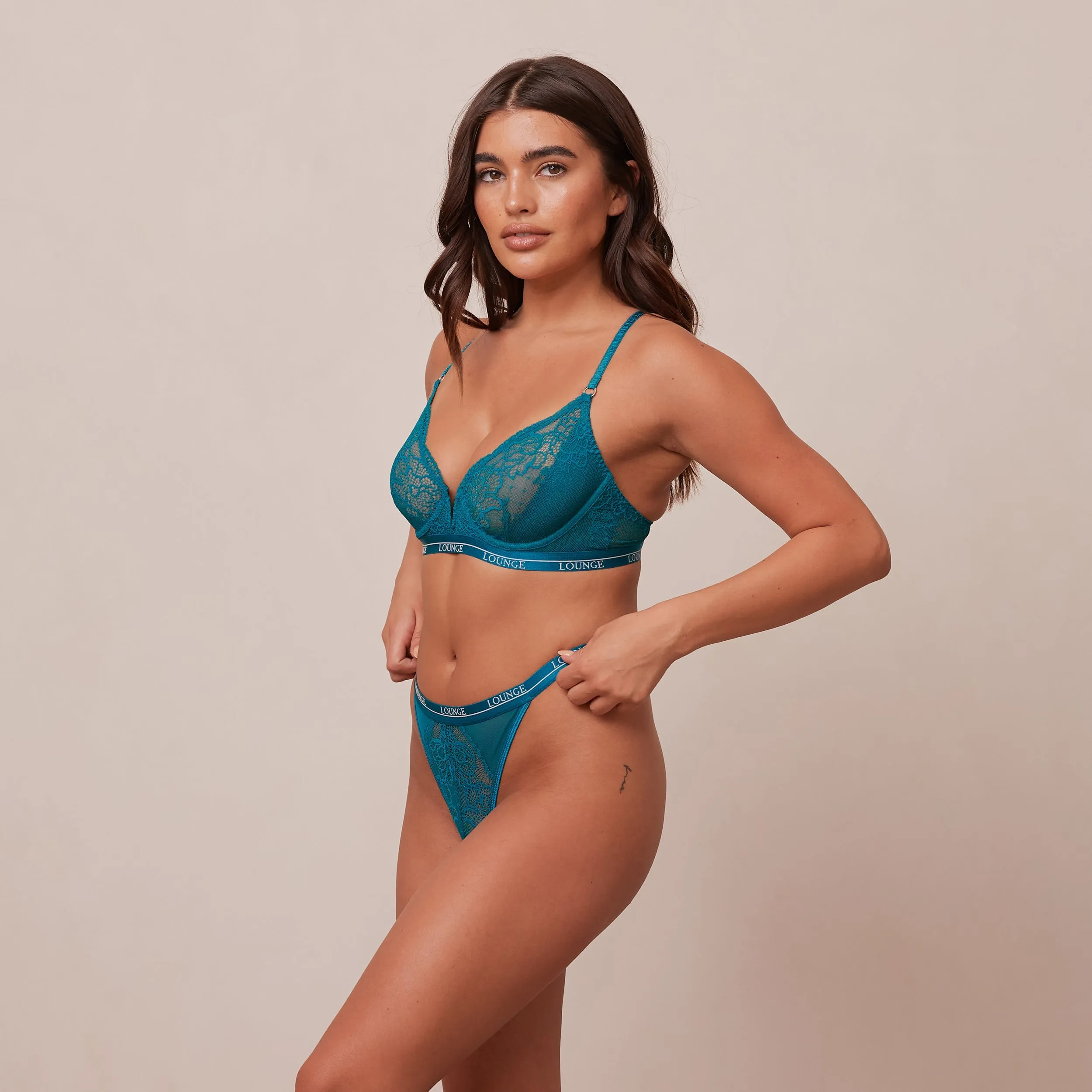 Royal Balcony Bra  - Turquoise