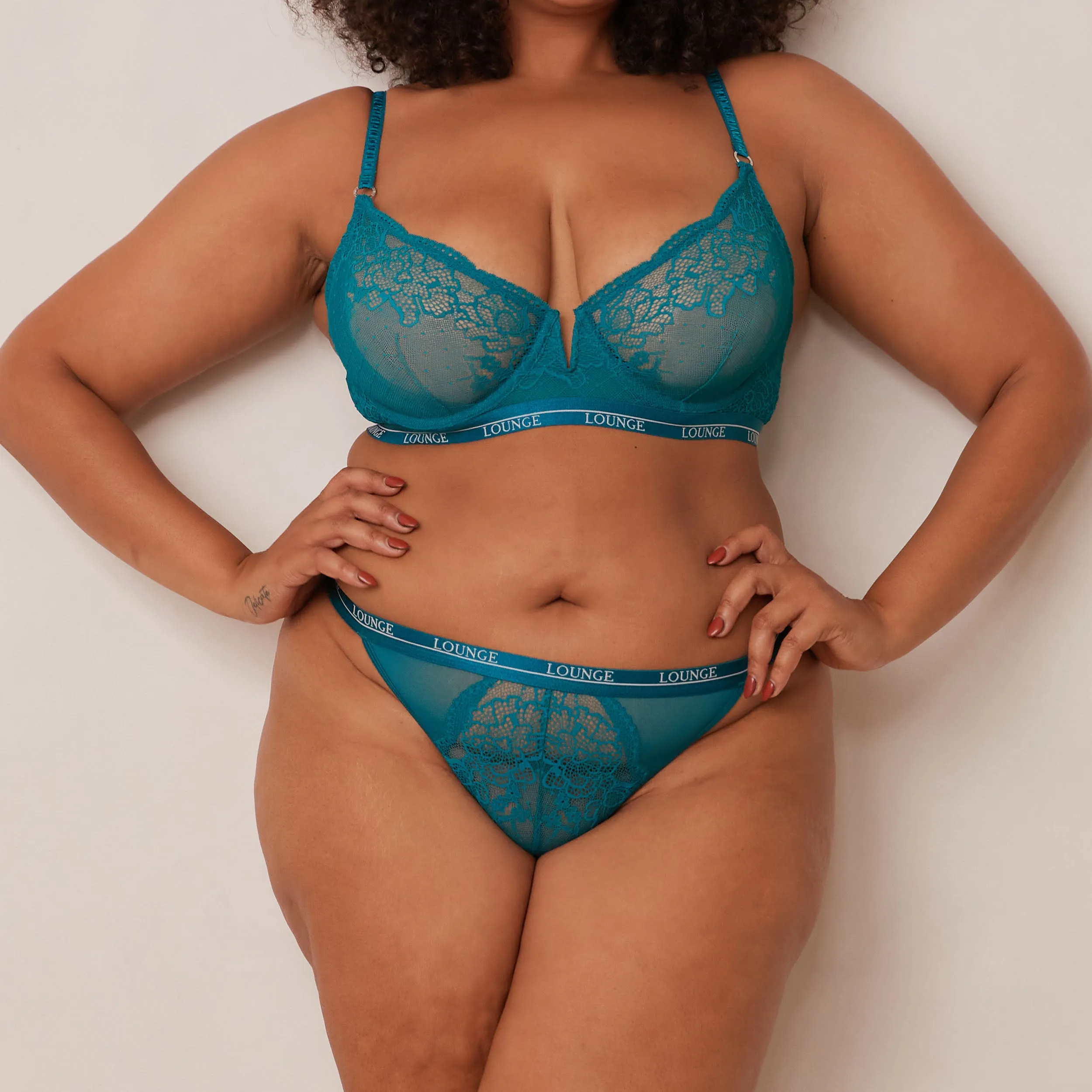 Royal Balcony Bra  - Turquoise