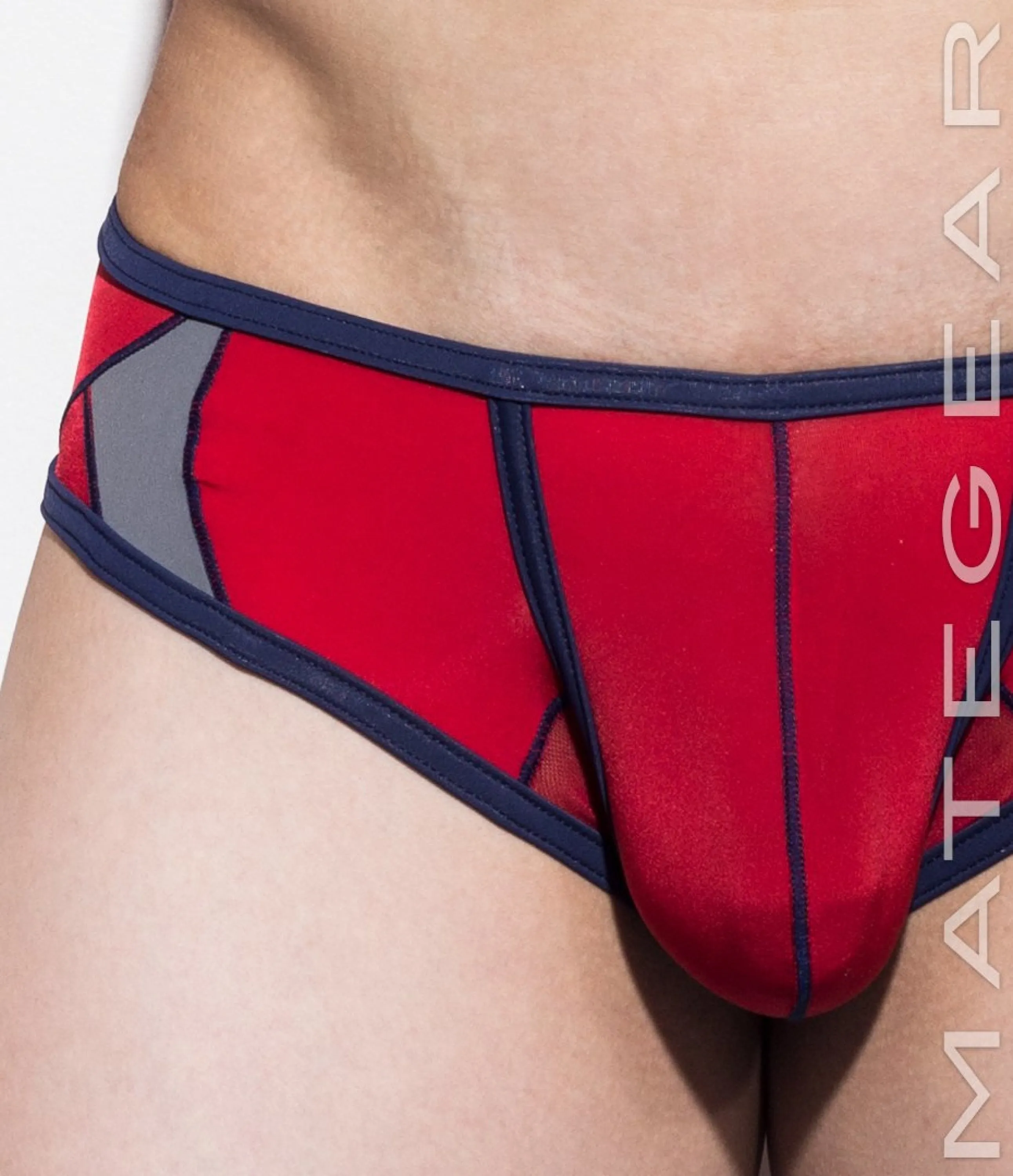 Sexy Men's Underwear Very Sexy Ultra Squarecut Trunks - Ji Su III (Ultra Thin Nylon / Mesh Bottom Panels)