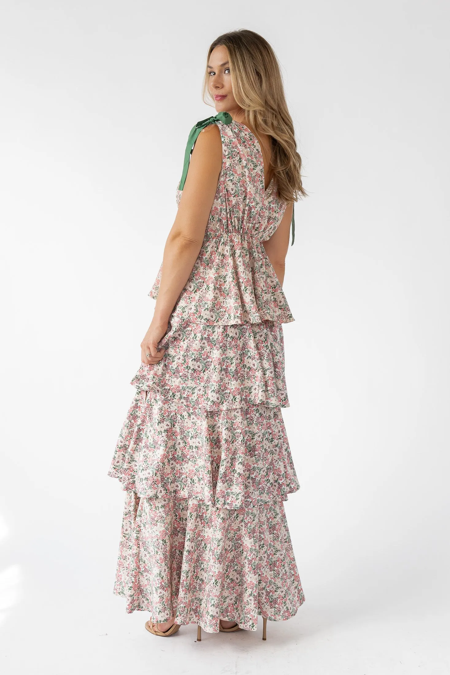 Shaina Slate Floral Maxi Dress