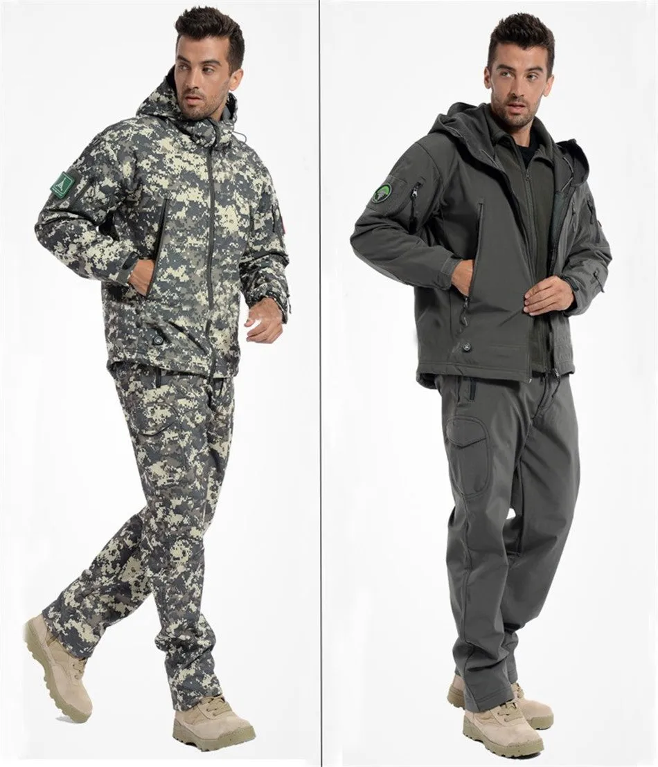 Shark Skin Softshell Tactical Military Camouflage Pants Men