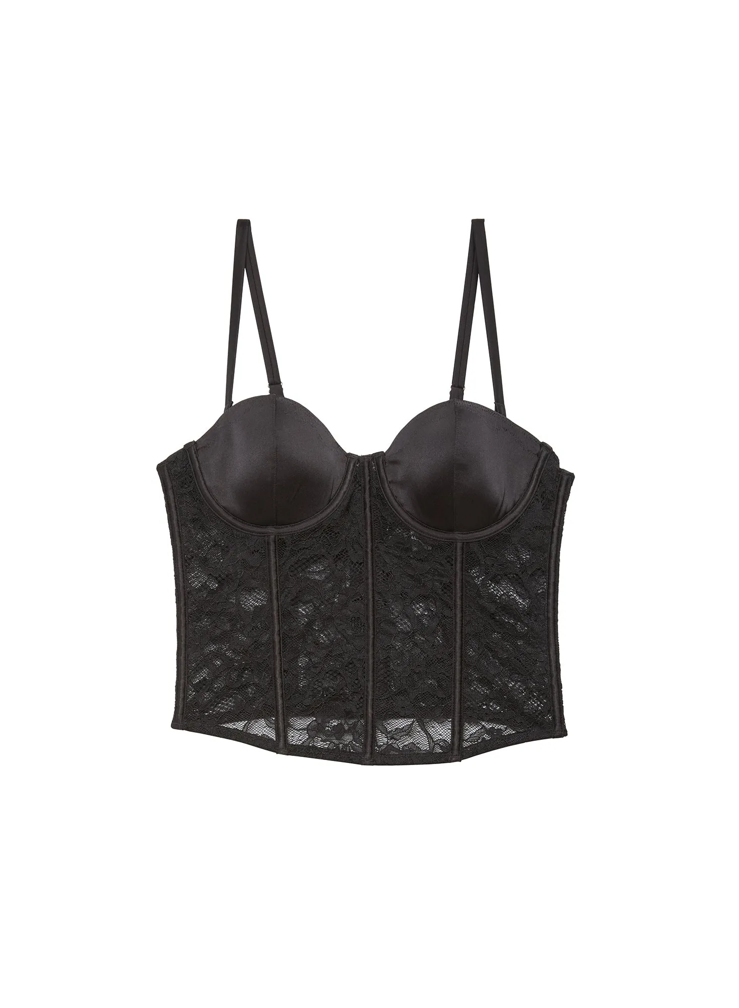 Silk & Lace Boned Bustier