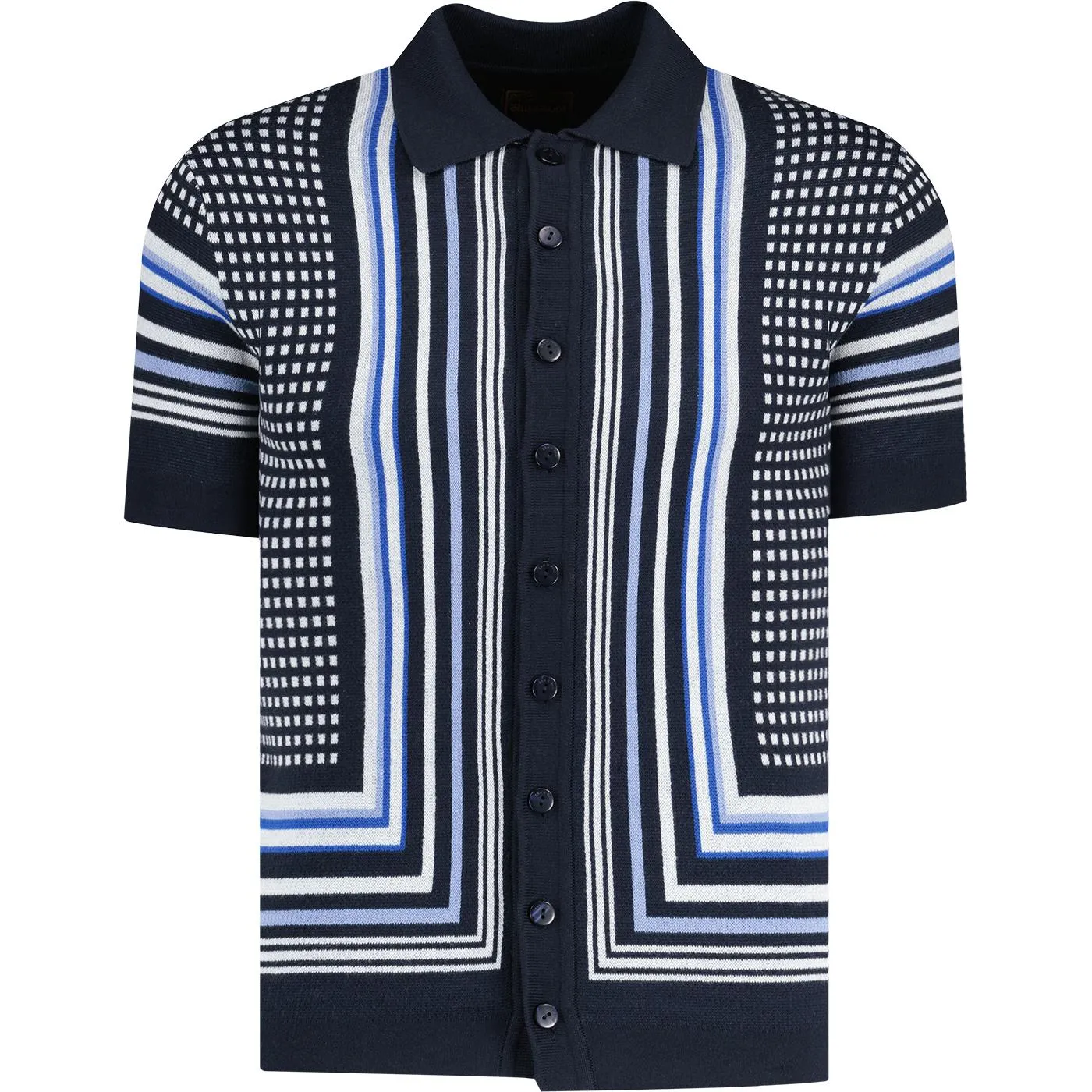 Ska & Soul - SS/2528 Jacquard Fine Gauge Knitted - Polo