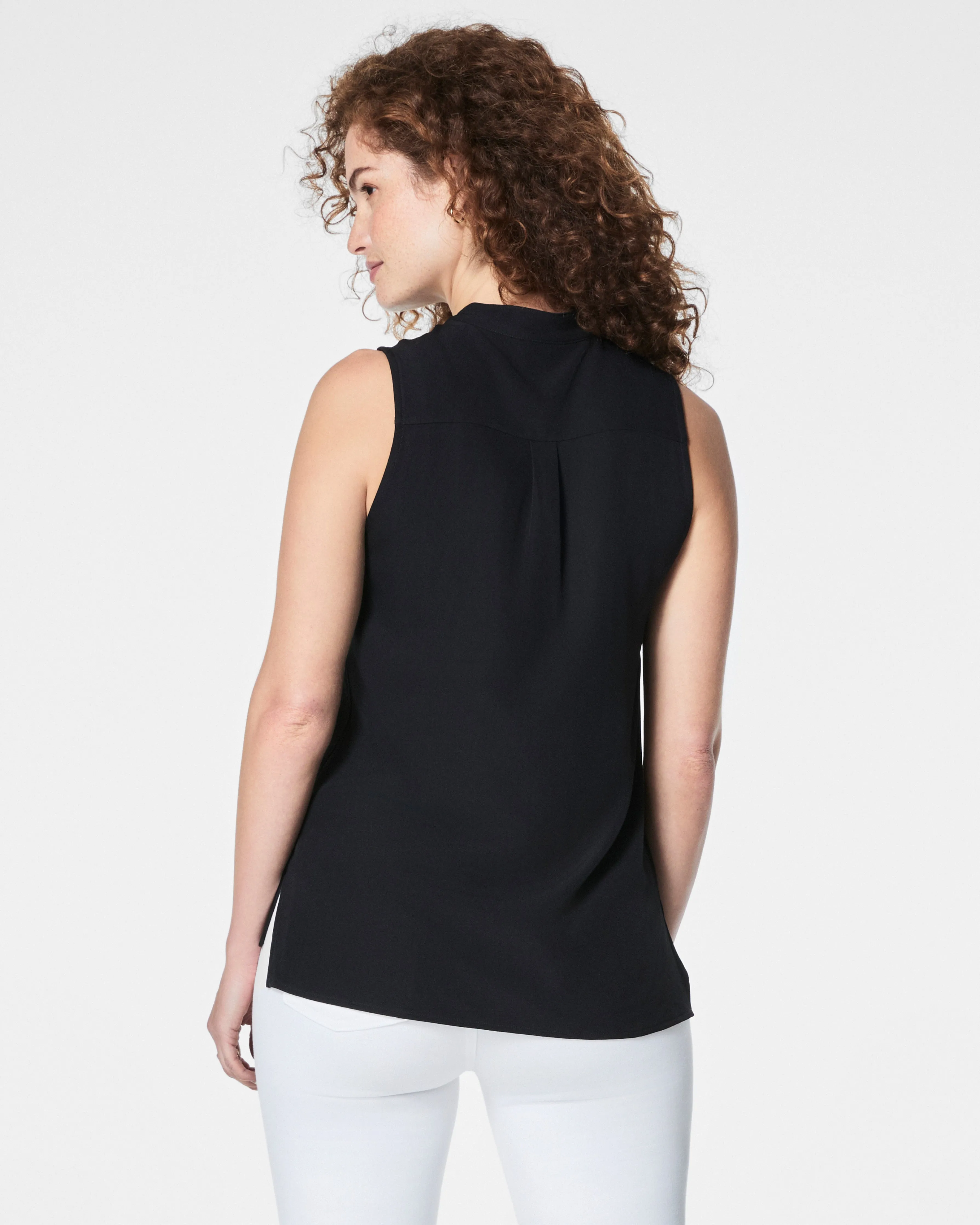 SPANX® Carefree Crepe Popover Blouse