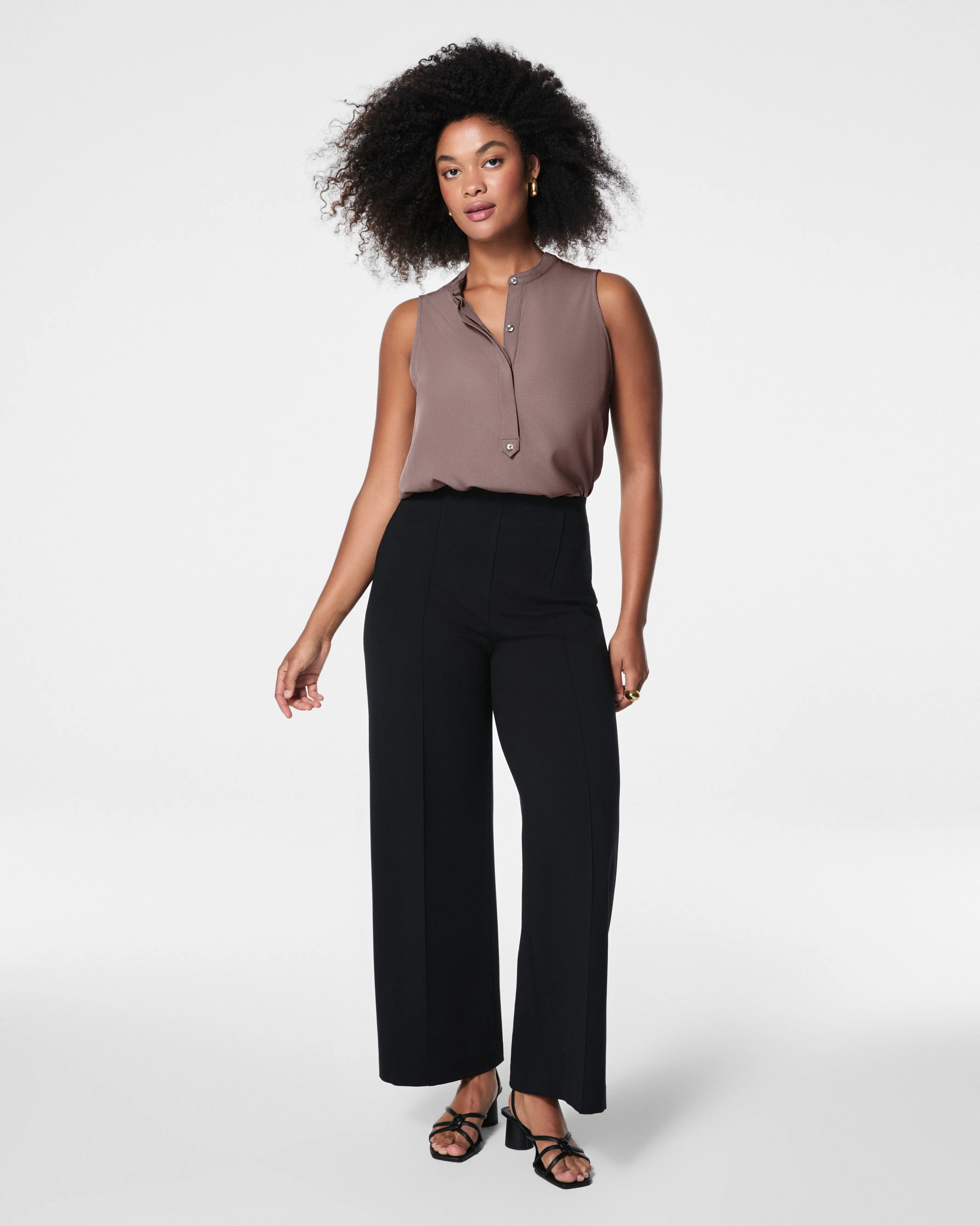 SPANX® Carefree Crepe Popover Blouse