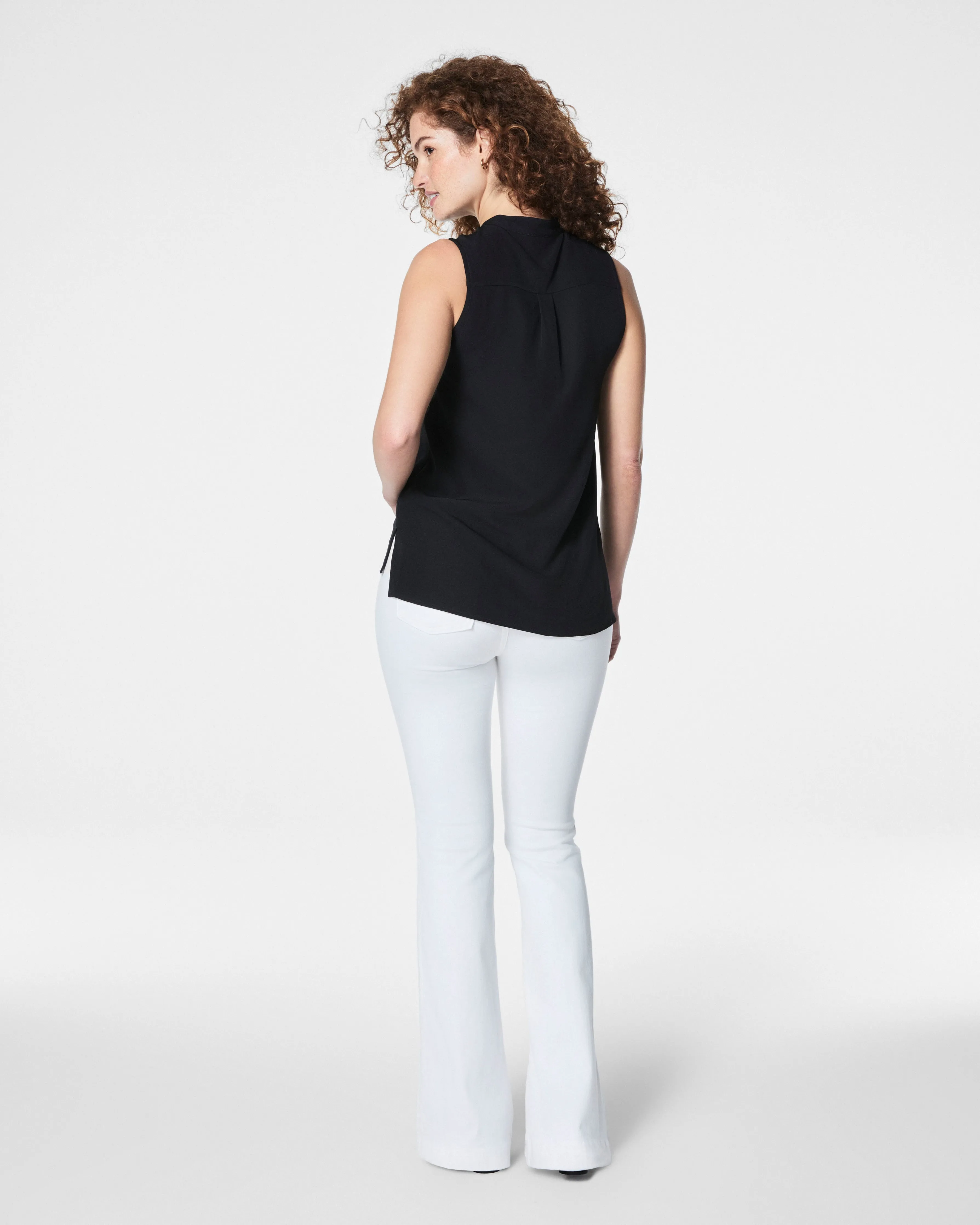 SPANX® Carefree Crepe Popover Blouse