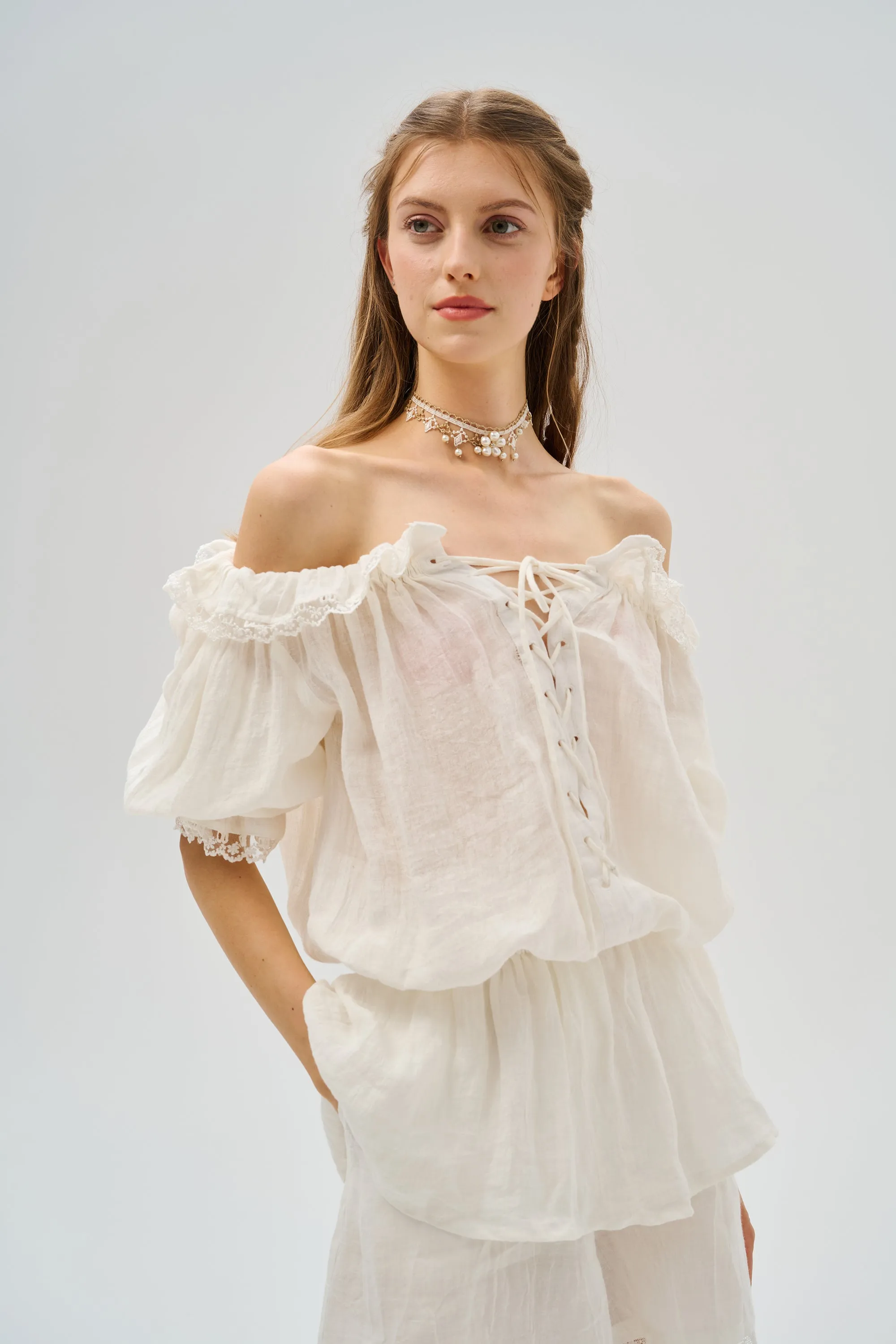 Stella 25 | Ruffled Lace Fairy Blouse