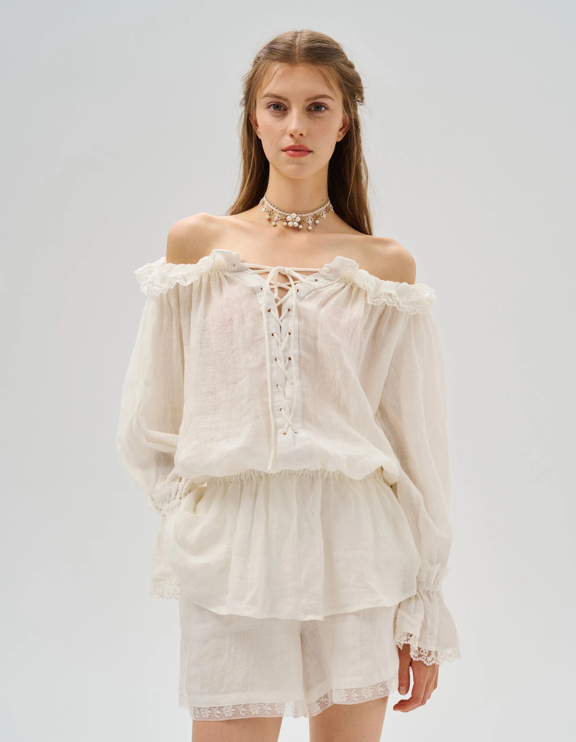 Stella 25 | Ruffled Lace Fairy Blouse