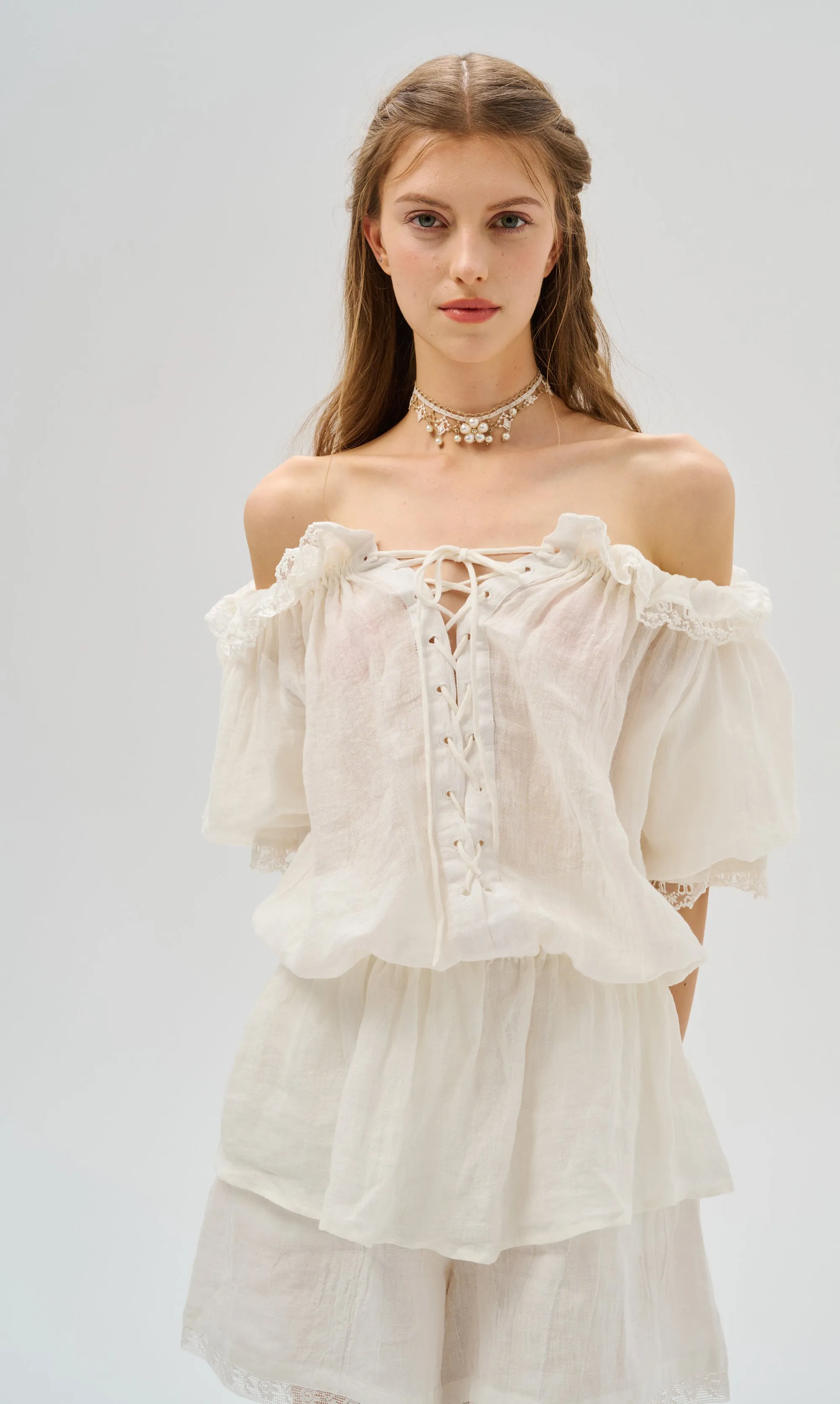 Stella 25 | Ruffled Lace Fairy Blouse