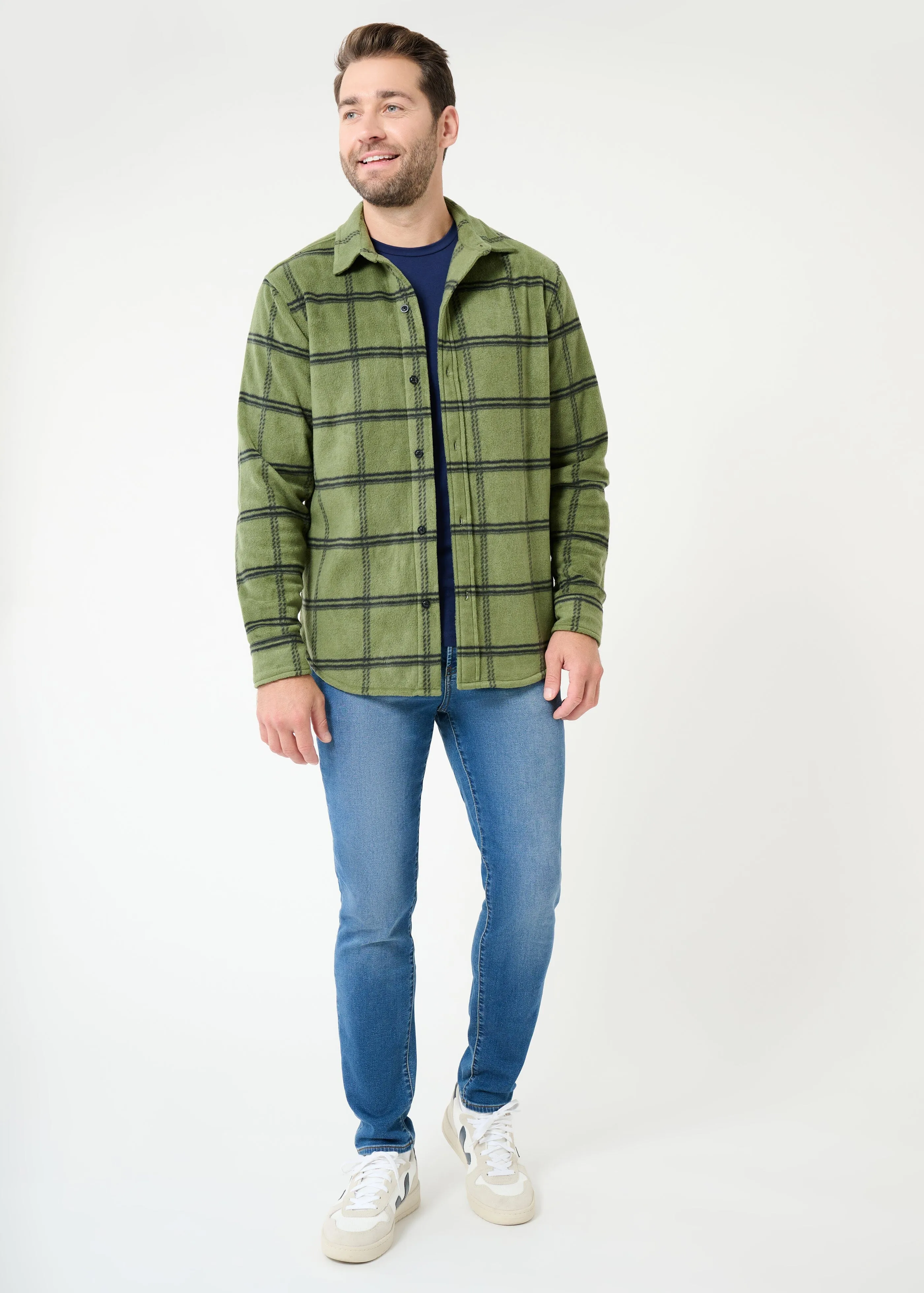 Sunday Shirt Jacket | Olive Check