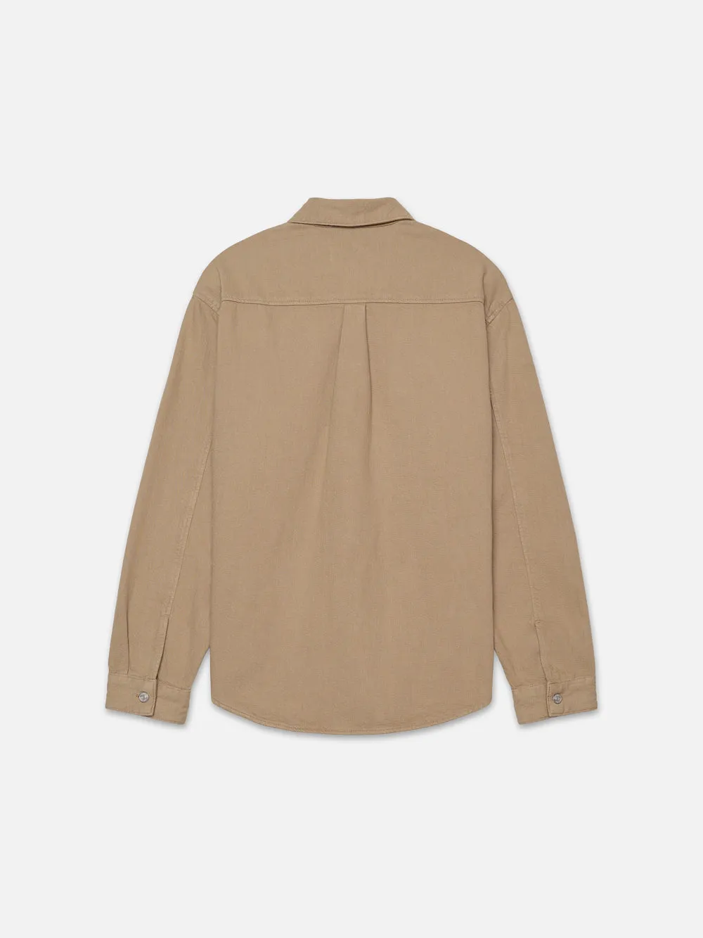 Textured Terry Overshirt -- Dark Beige