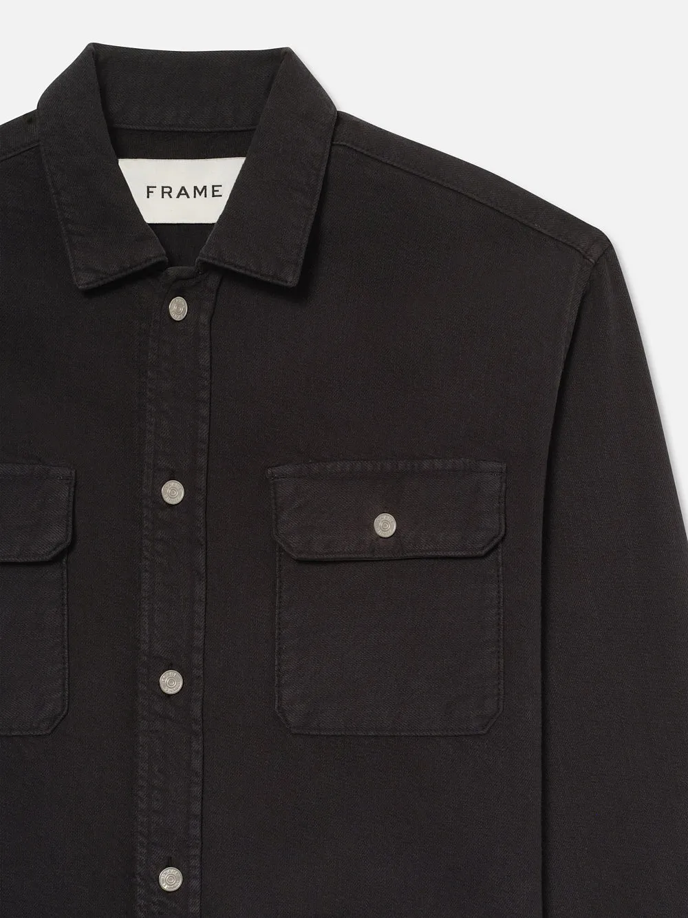 Textured Terry Overshirt -- Navy