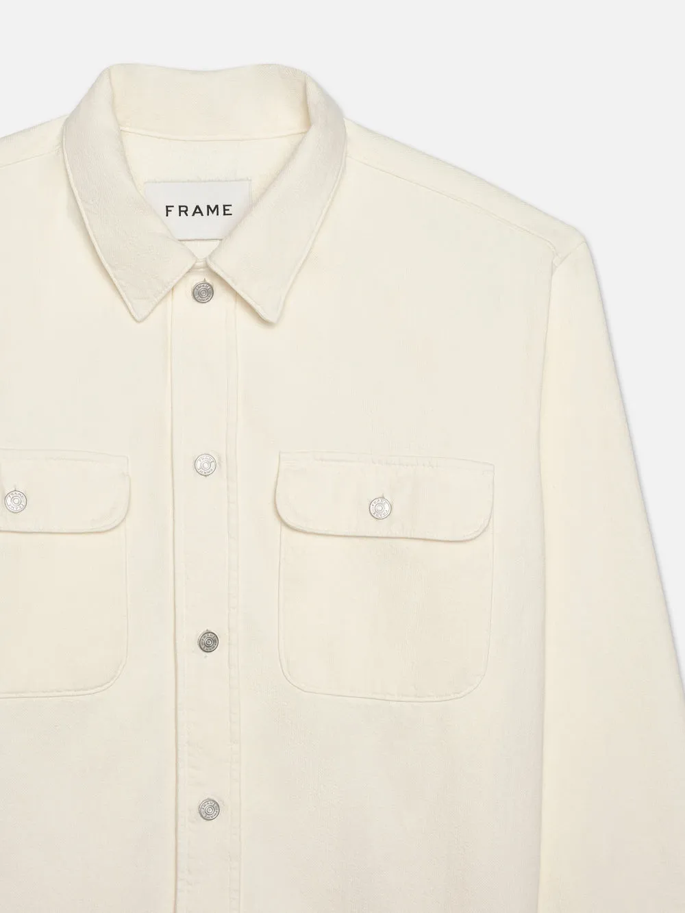 Textured Terry Overshirt -- Off White