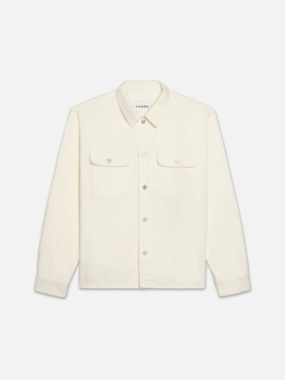 Textured Terry Overshirt -- Off White