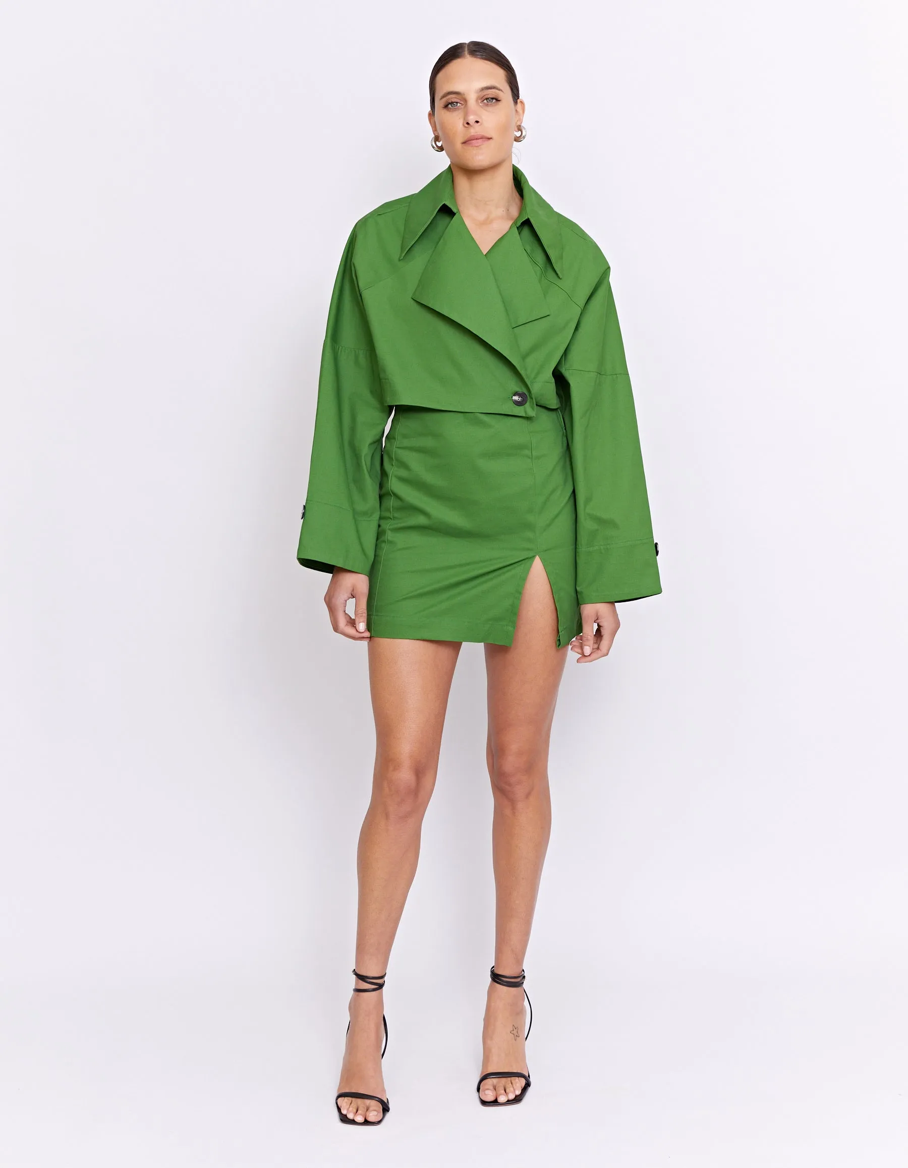 THE MONROE TRENCH DRESS | LEAF