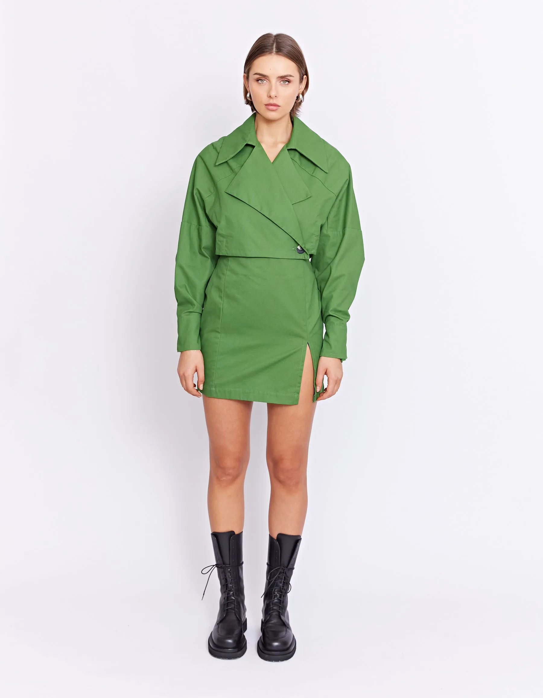 THE MONROE TRENCH DRESS | LEAF