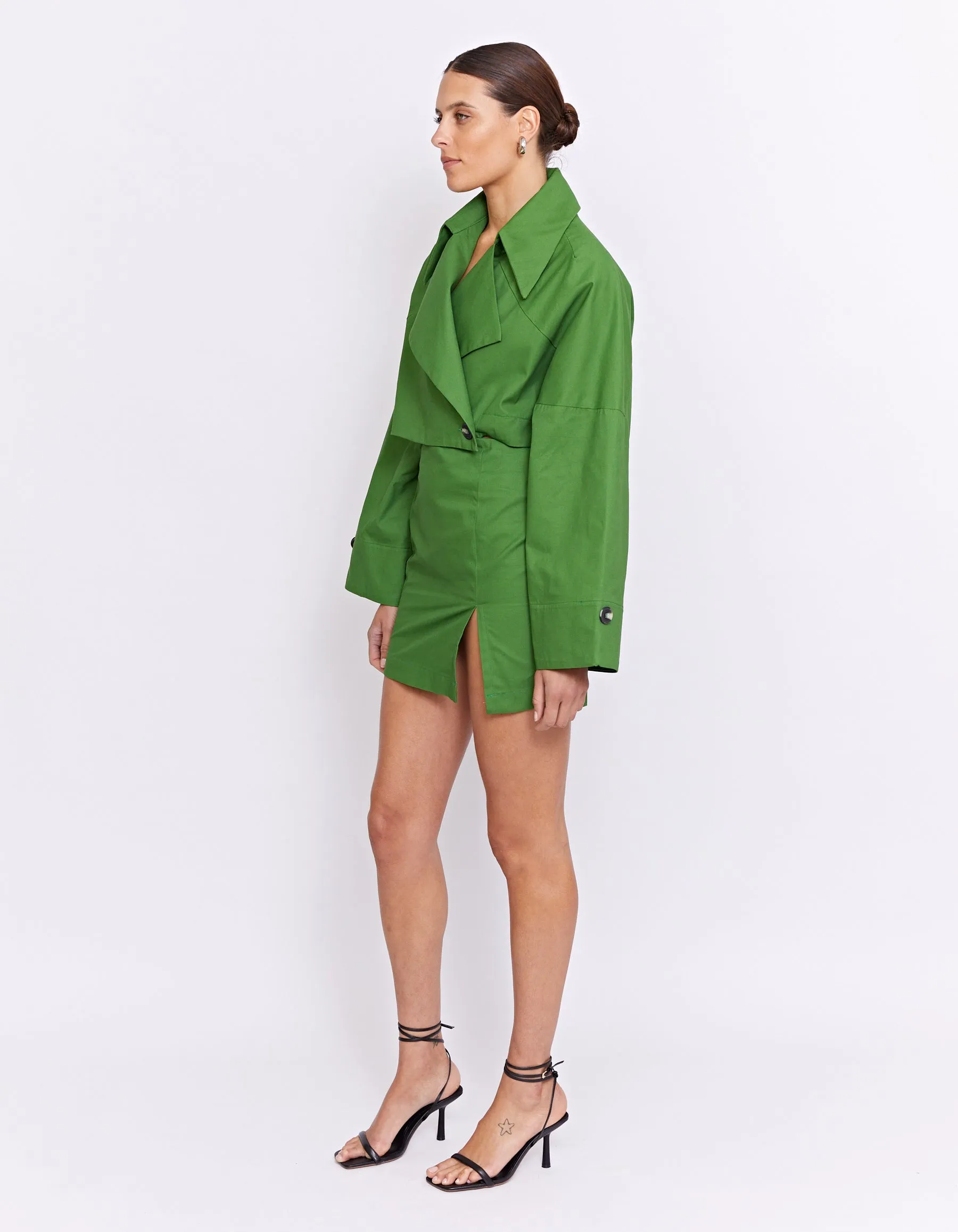 THE MONROE TRENCH DRESS | LEAF