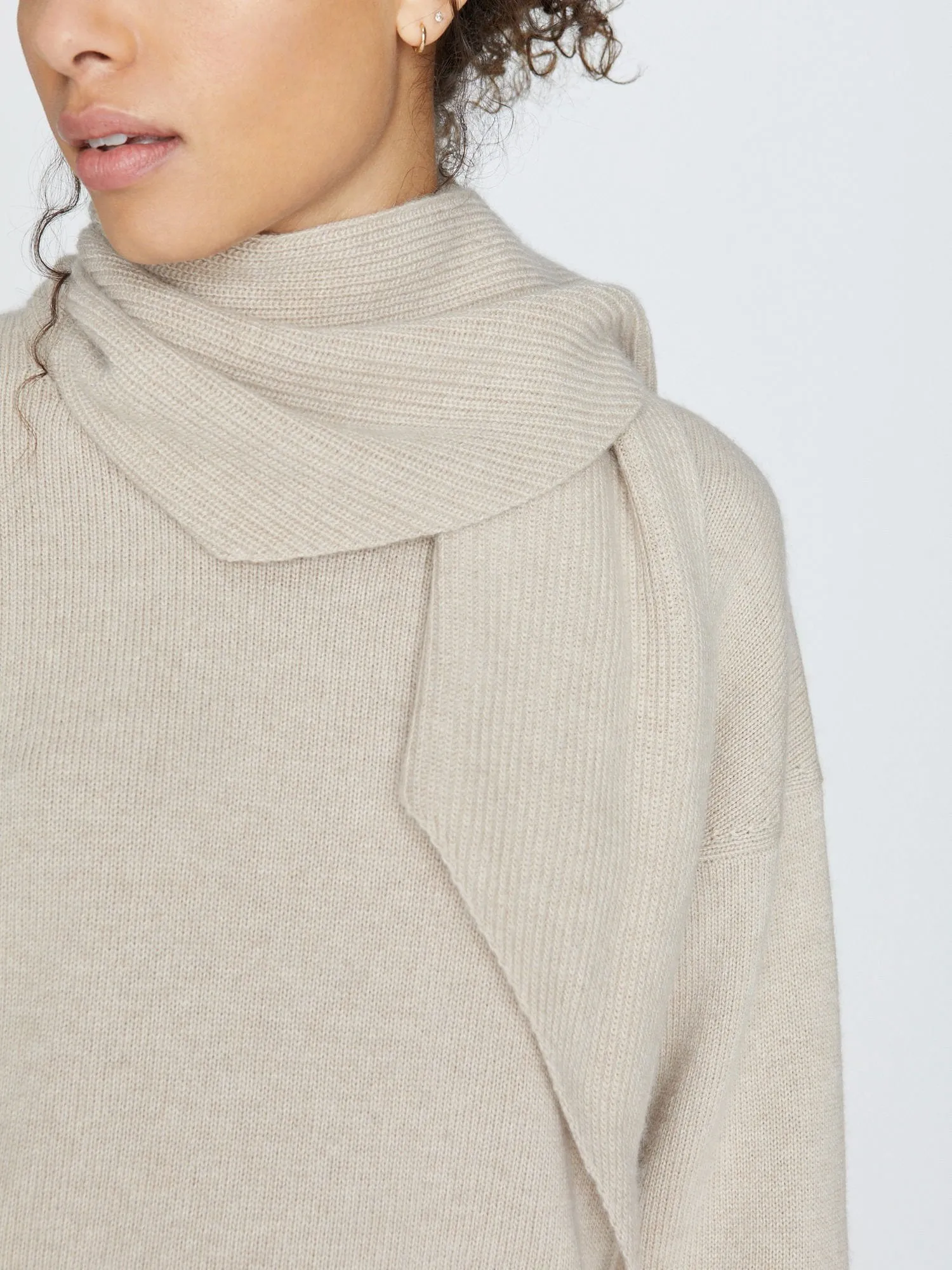 The Rhea Pullover with Scarf Neck