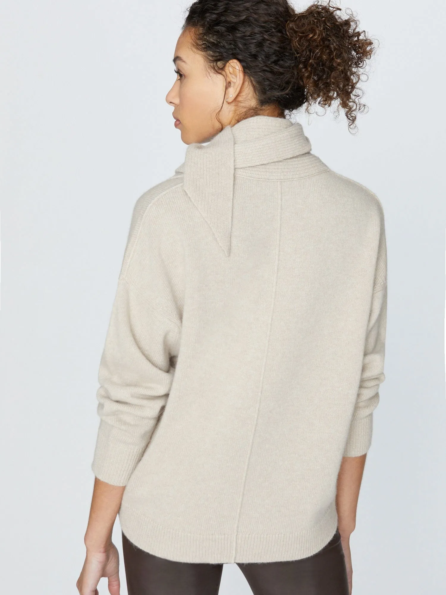 The Rhea Pullover with Scarf Neck