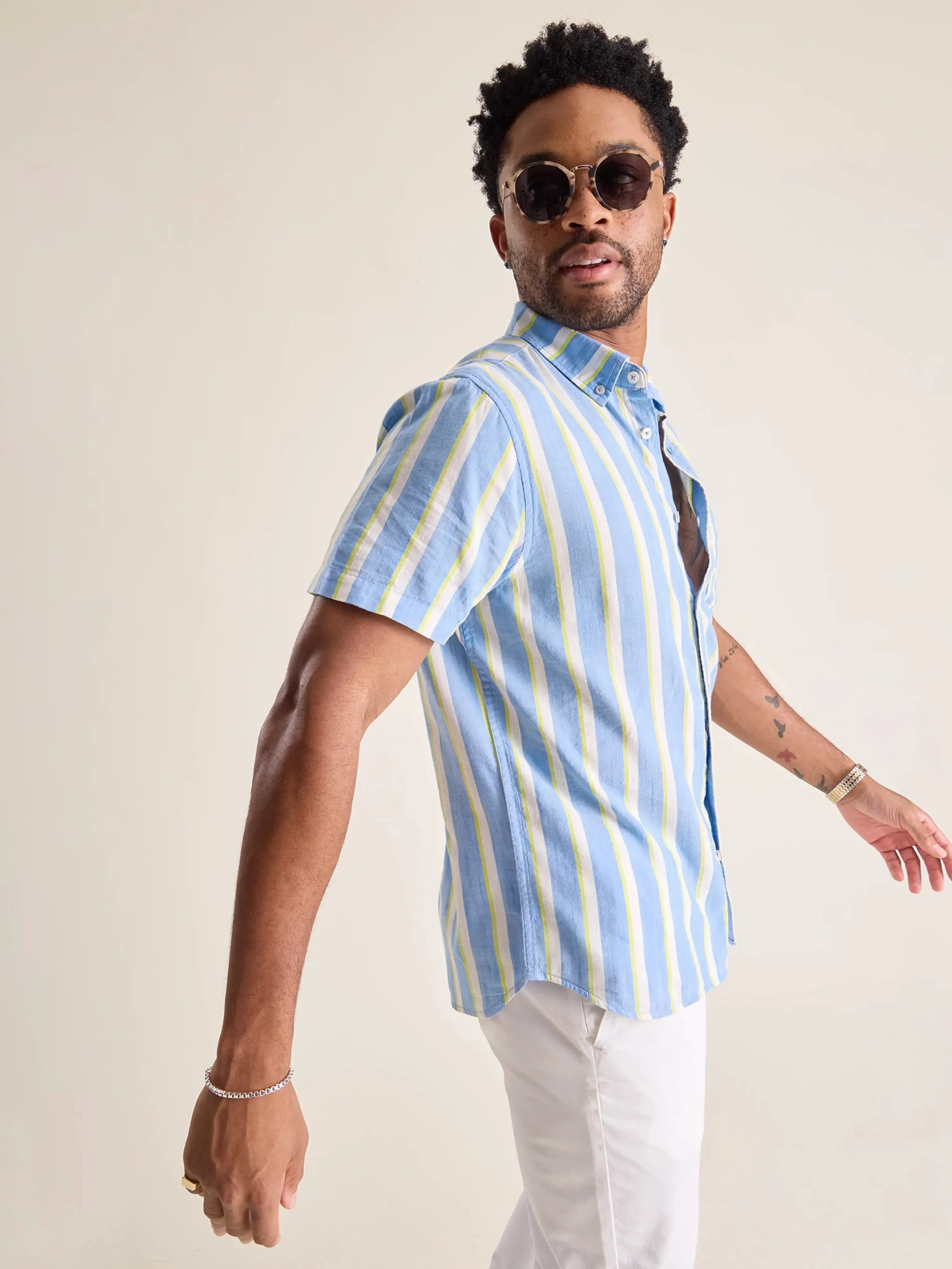 The Stripe It Down (Resort Weave Friday Shirt)