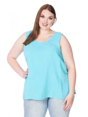 Tianello "Plus" Sized TENCEL™ "Farah" Jacquard  "Long" Tank