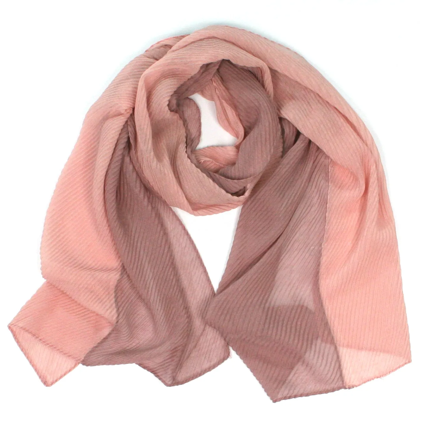 Two Tone Crinkle Cut Scarf