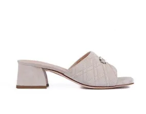 UNISA White Quilted Mule