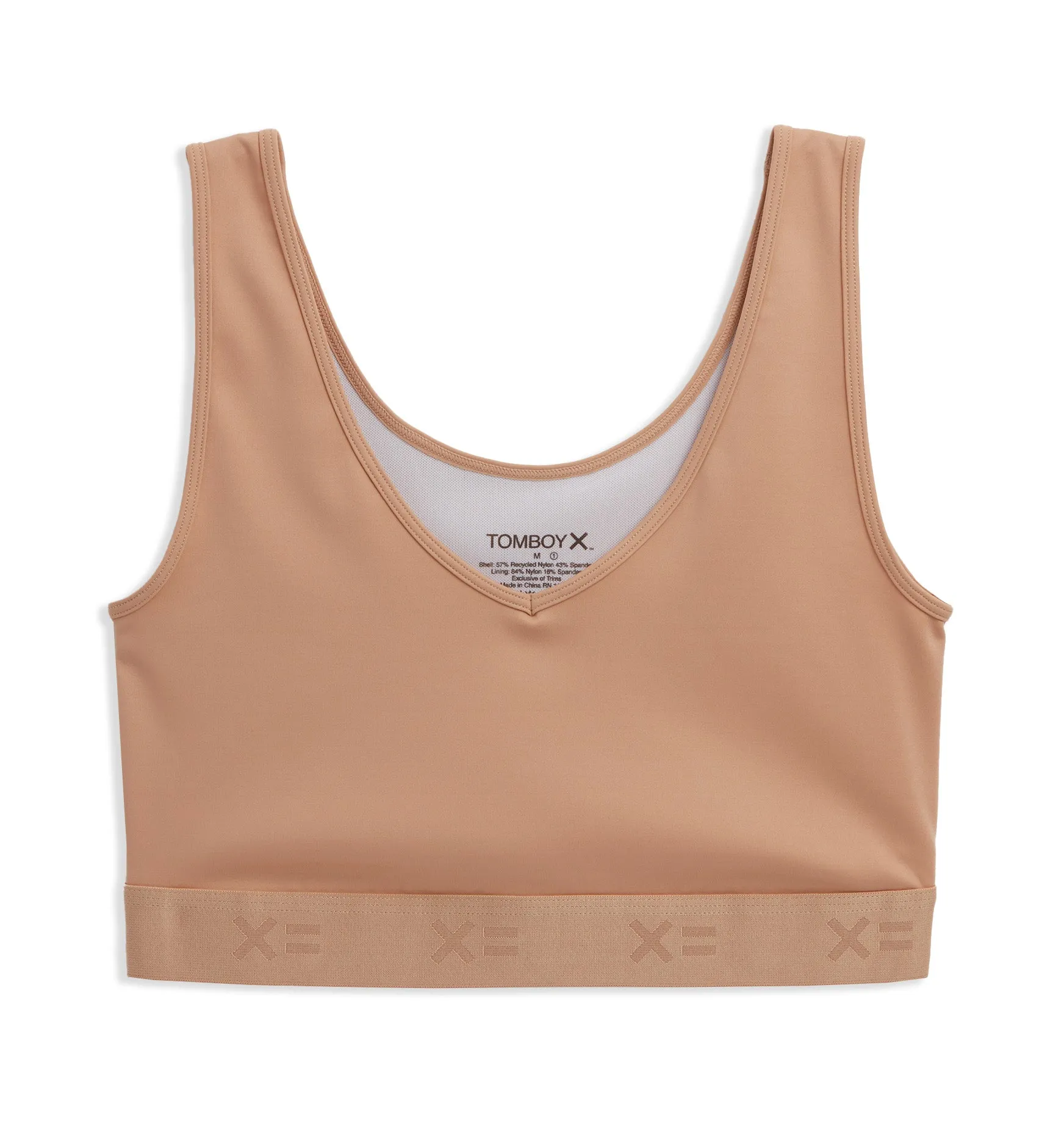 V Neck Compression Top - Chai