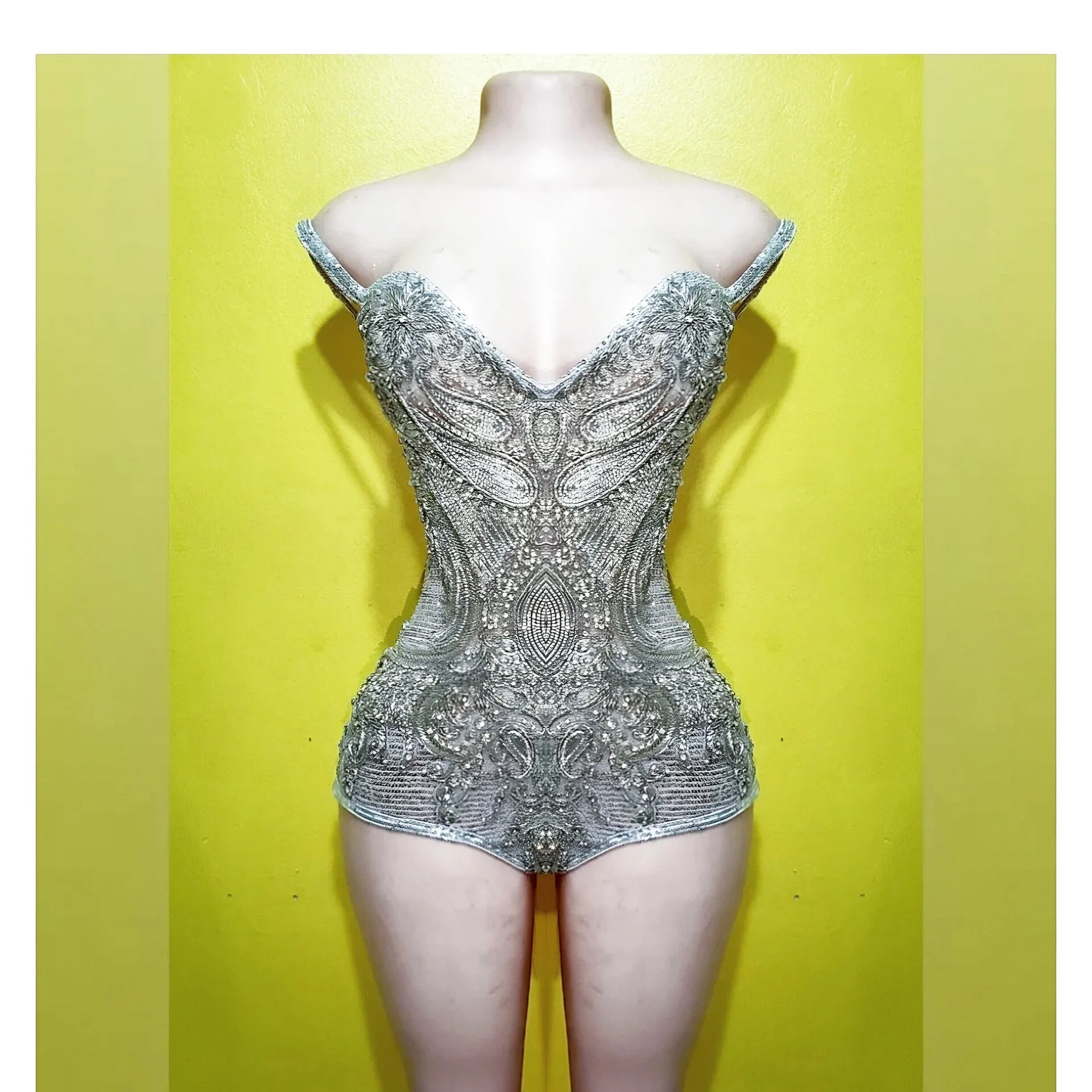 Viking Rhinestone sequin bodysuit