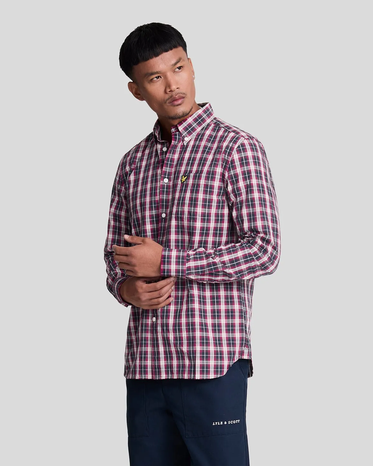 Washed Check Poplin Shirt