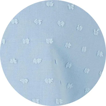 Women's Light Blue Dobby Spot Semi-Fitted Shirt