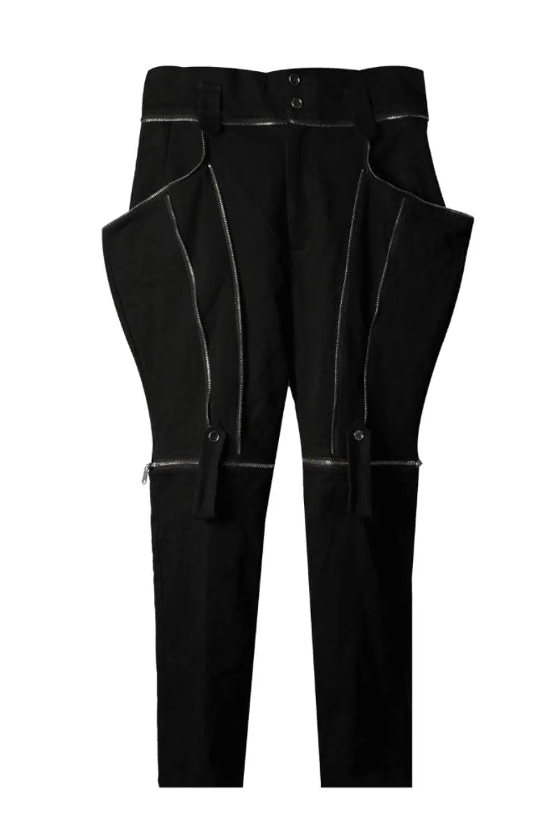 Zipper Wide Leg Trousers